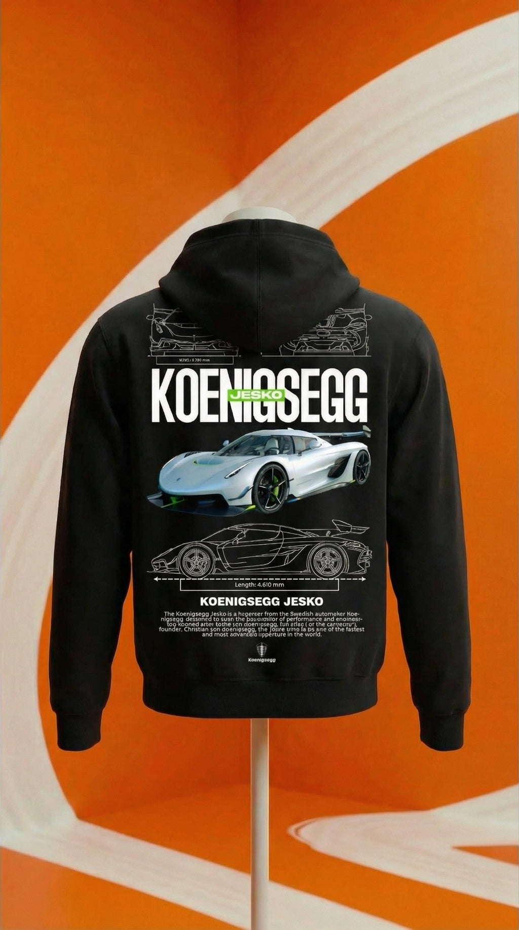 Koenigsegg Jesko Blueprint Hoodie
