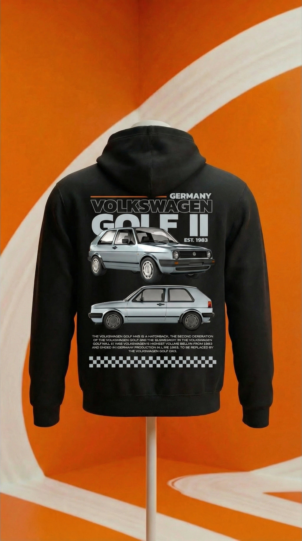 Sweat à capuche poster Volkswagen Golf II