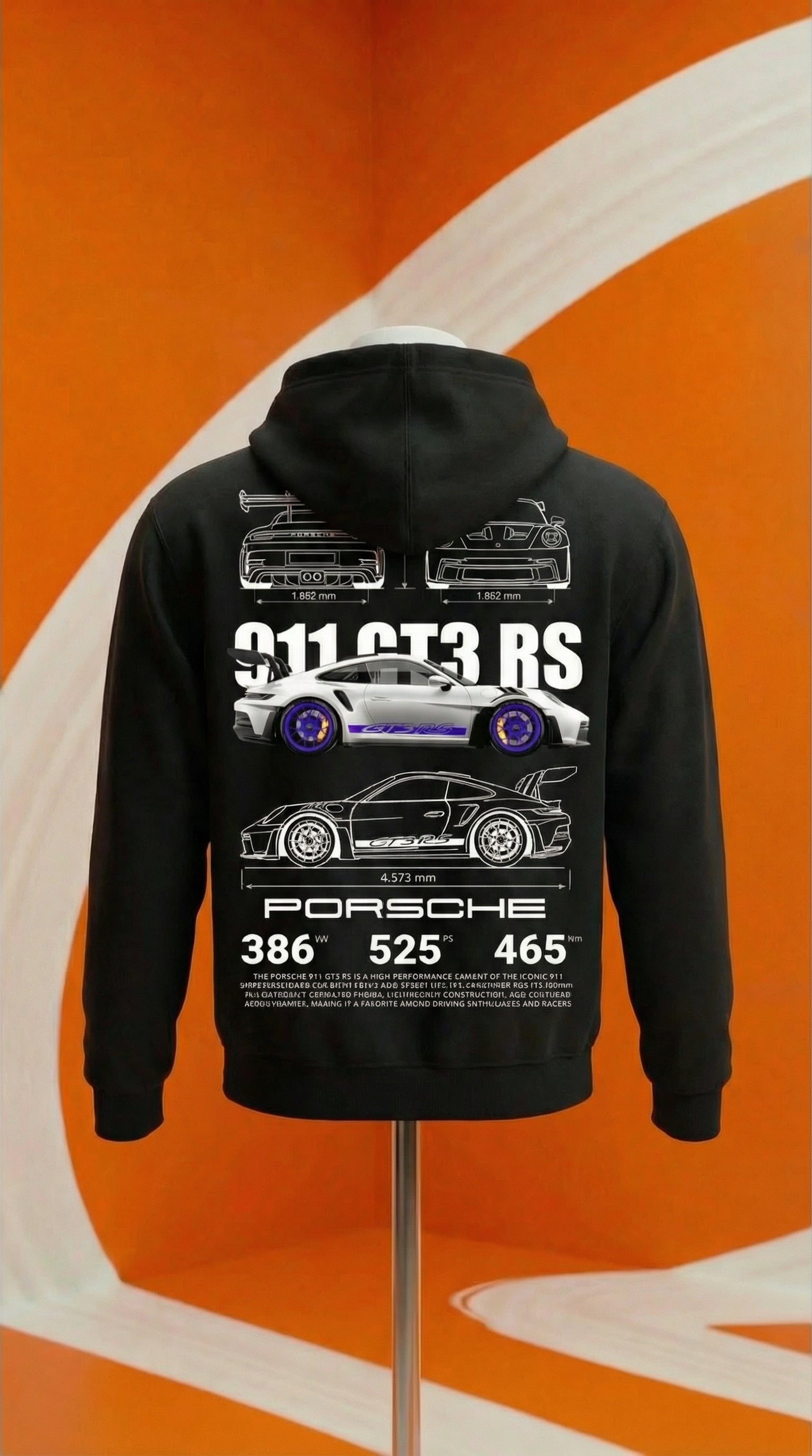 Porsche 911 GT3 RS Blueprint Hoodie