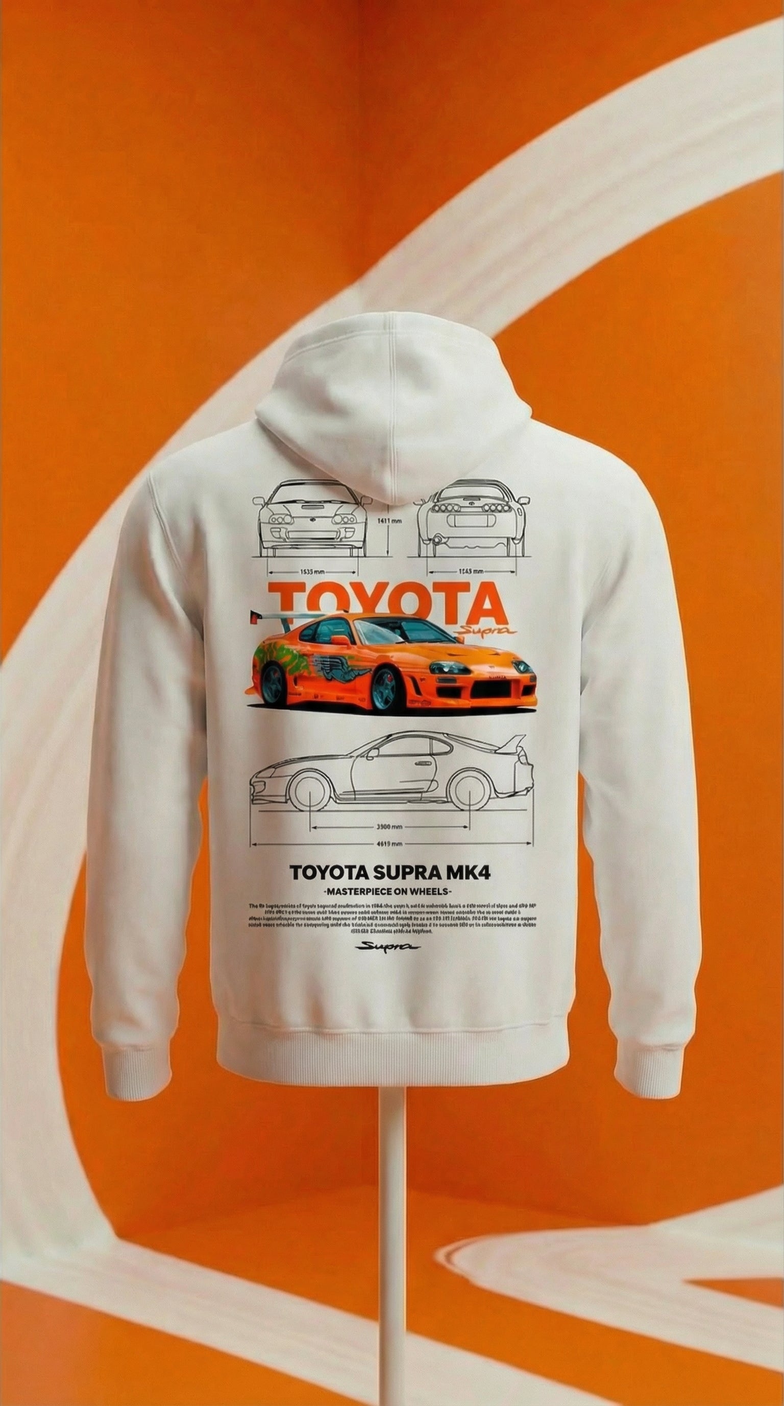 Toyota Supra MK4 Blueprint Hoodie