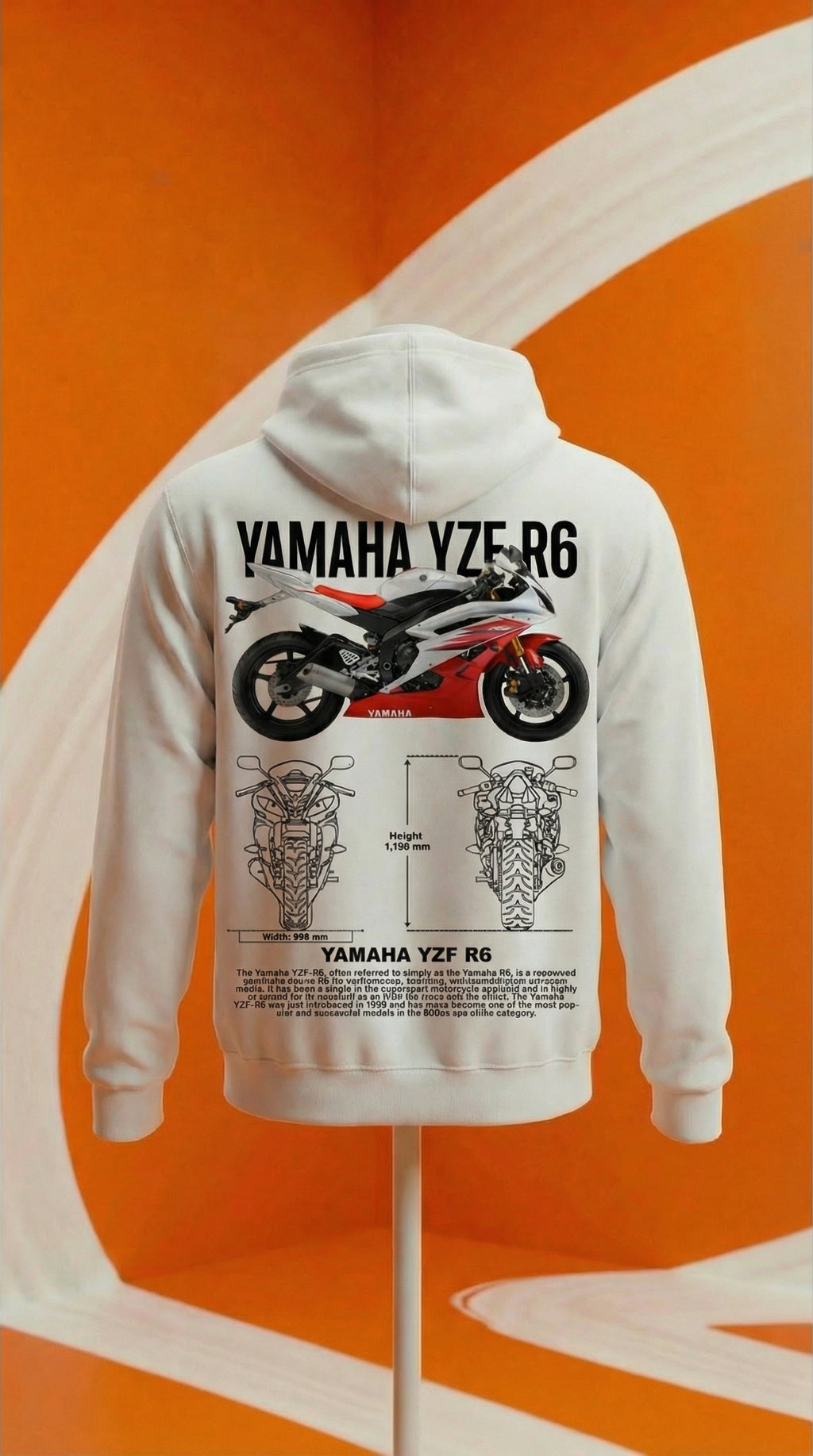 Yamaha YZF-R6 Blueprint Hoodie