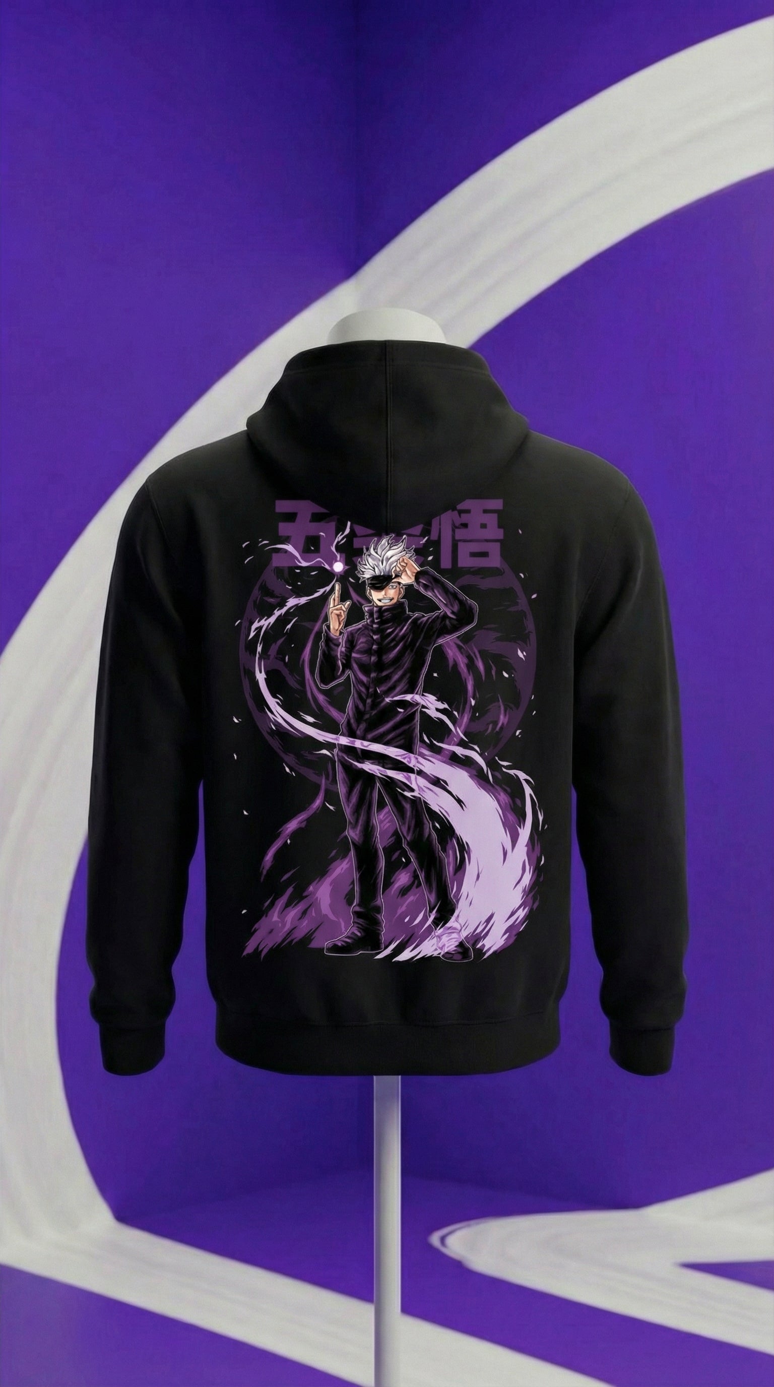 Gojo Satoru – Purple Aura Hoodie (Otaku Space)