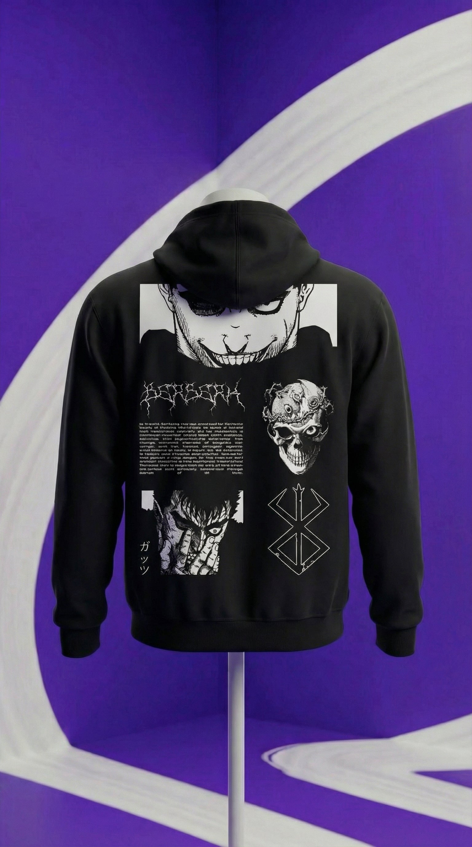 Berserk Manga Hoodie — Black