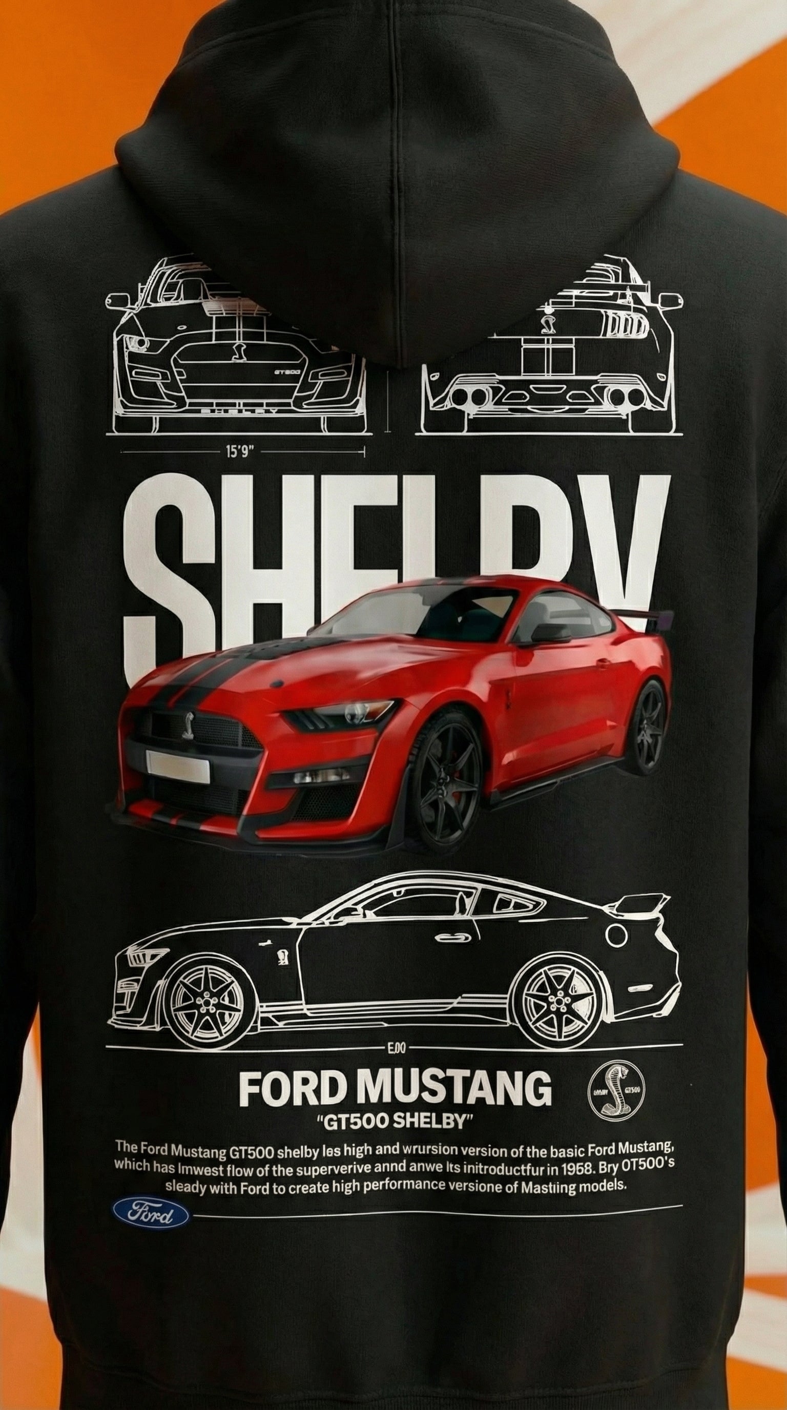 Ford Mustang Shelby GT500 Blueprint Hoodie