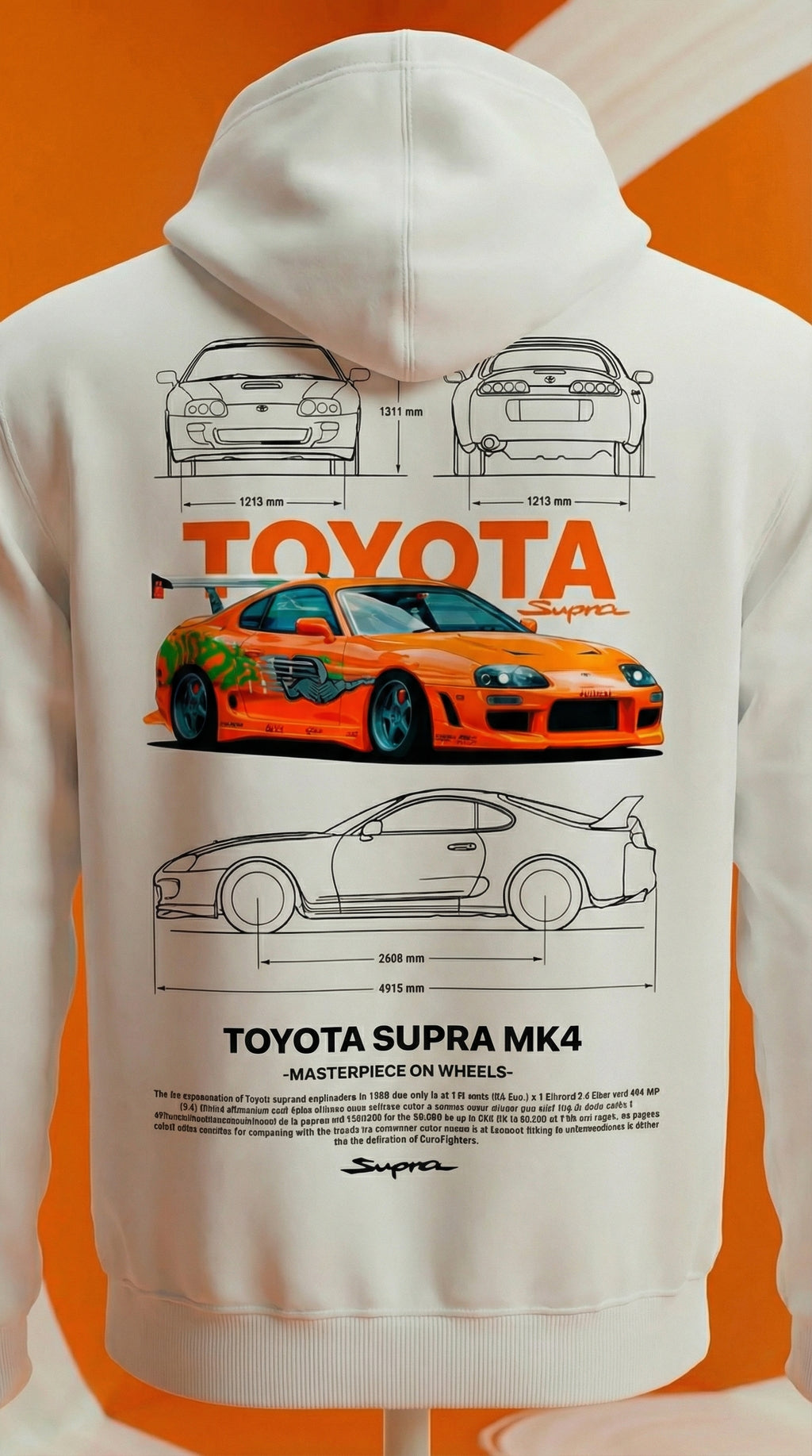 Toyota Supra MK4 Blueprint Hoodie