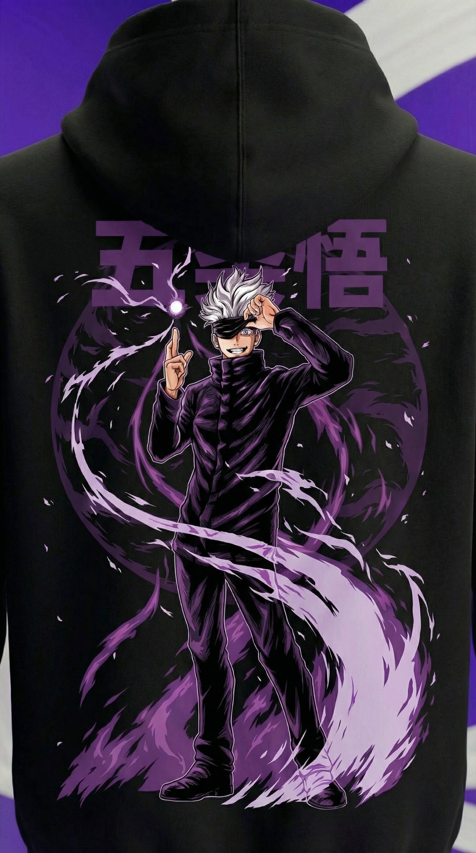 Gojo Satoru – Purple Aura Hoodie (Otaku Space)