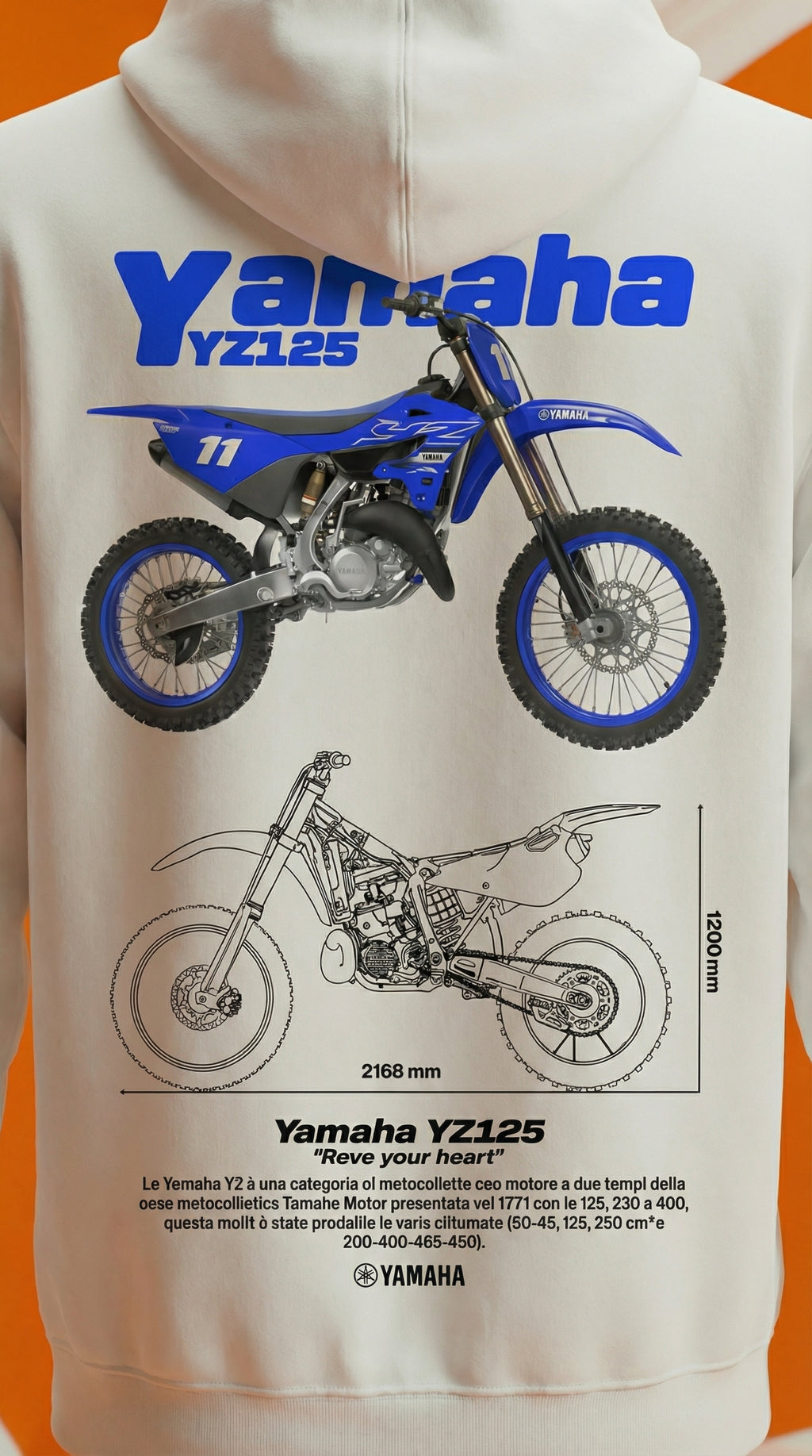 Yamaha YZ125 Blueprint Hoodie
