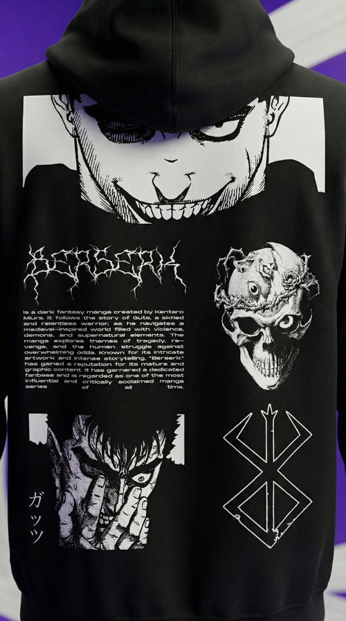 Berserk Manga Hoodie — Black