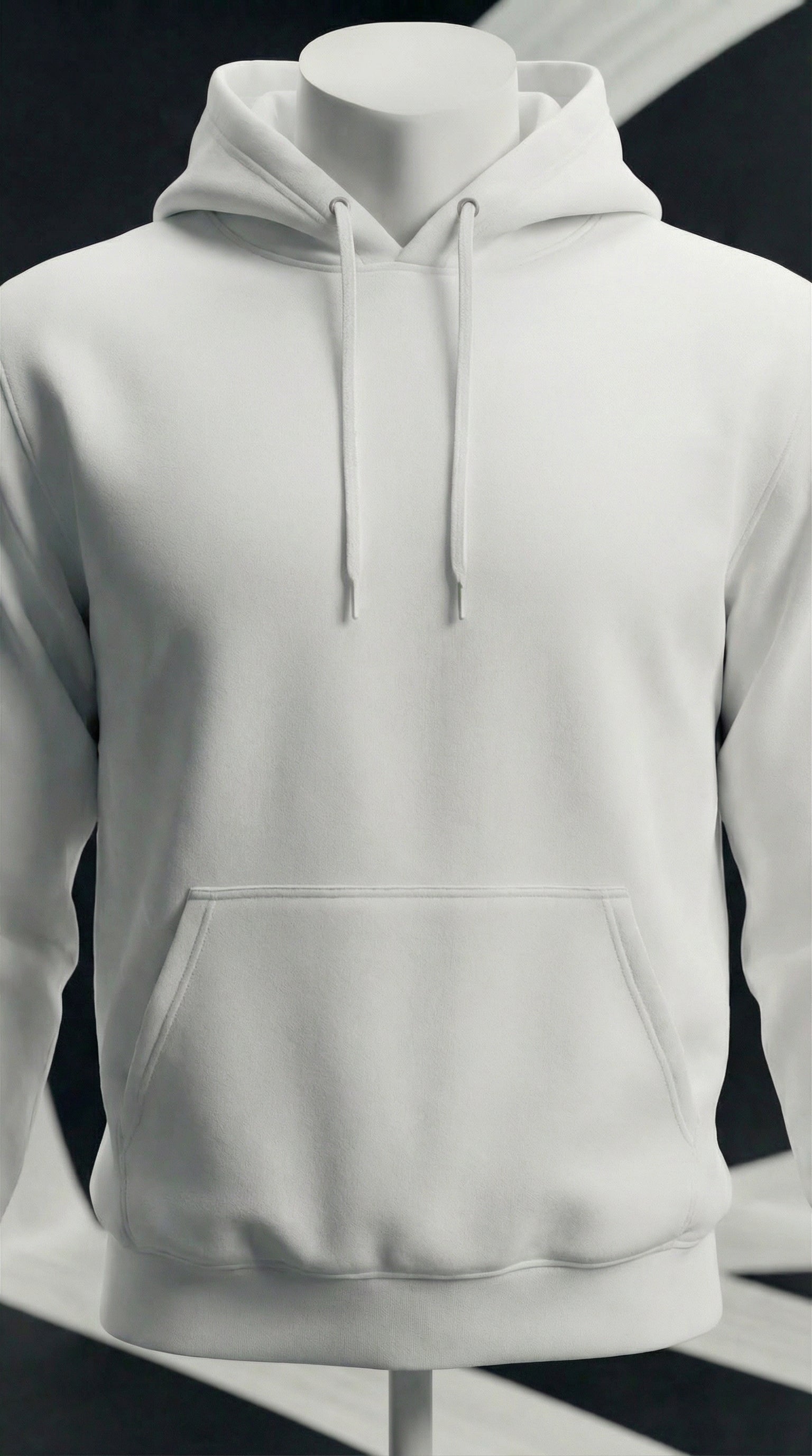 ACE Space basic hoodie minimal pullover in black and white
