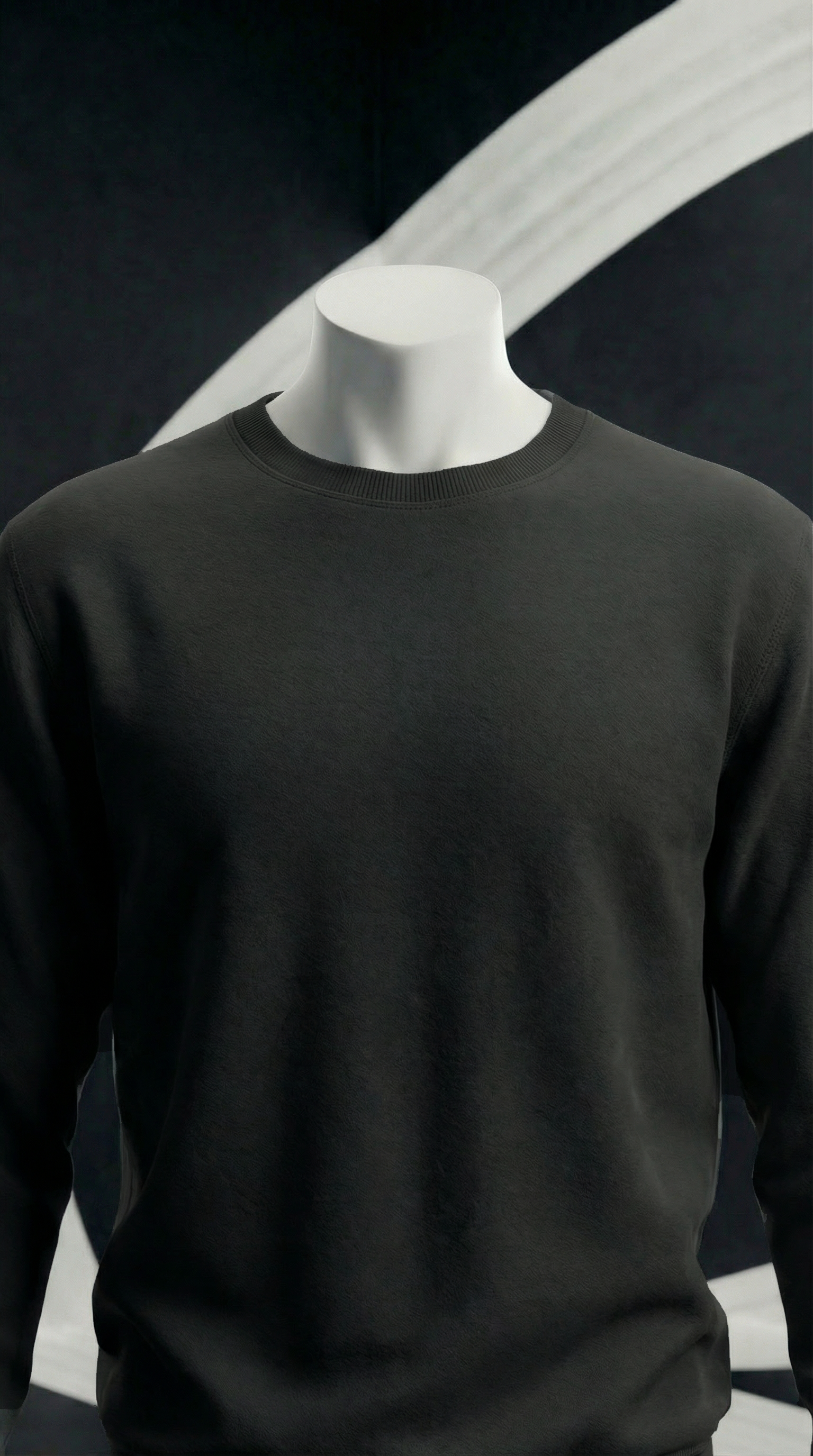ACE Space basic crewneck sweatshirt minimal in black

