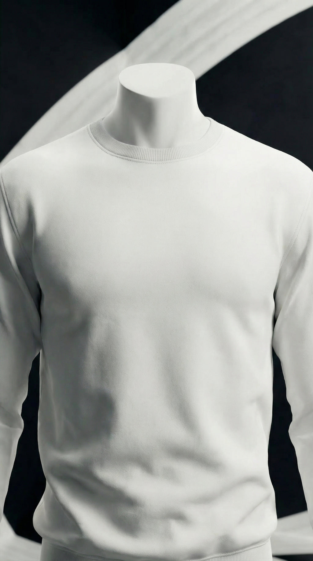 ACE Space basic crewneck sweatshirt minimal in white
