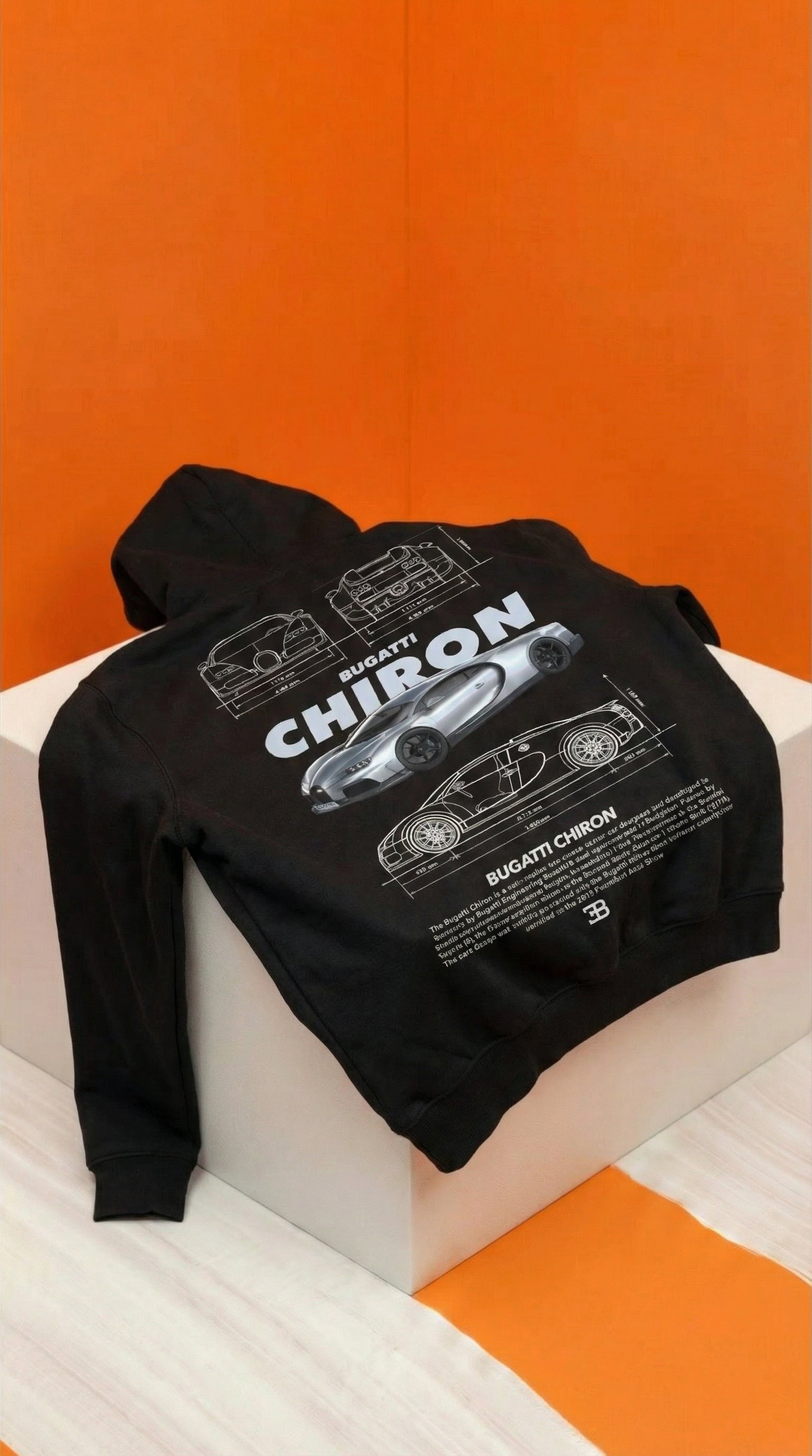 Bugatti Chiron Blueprint Hoodie