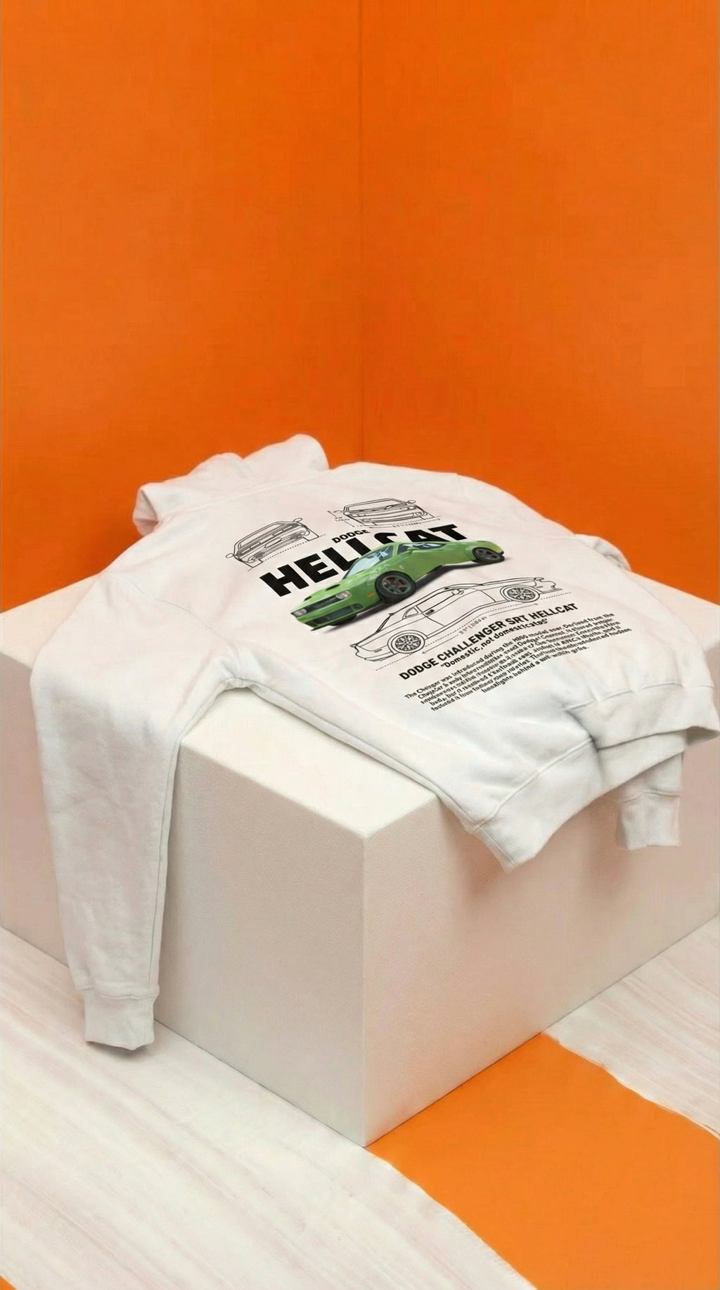 Dodge Challenger SRT Hellcat Blueprint Hoodie