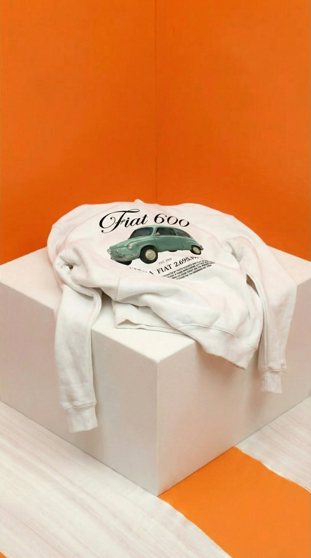 Fiat 600 Vintage Poster Hoodie