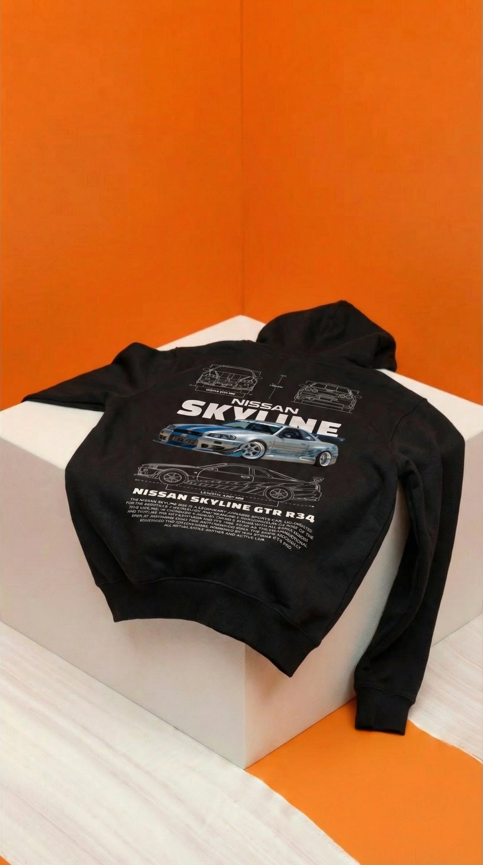 Nissan Skyline GT-R R34 Blueprint Hoodie