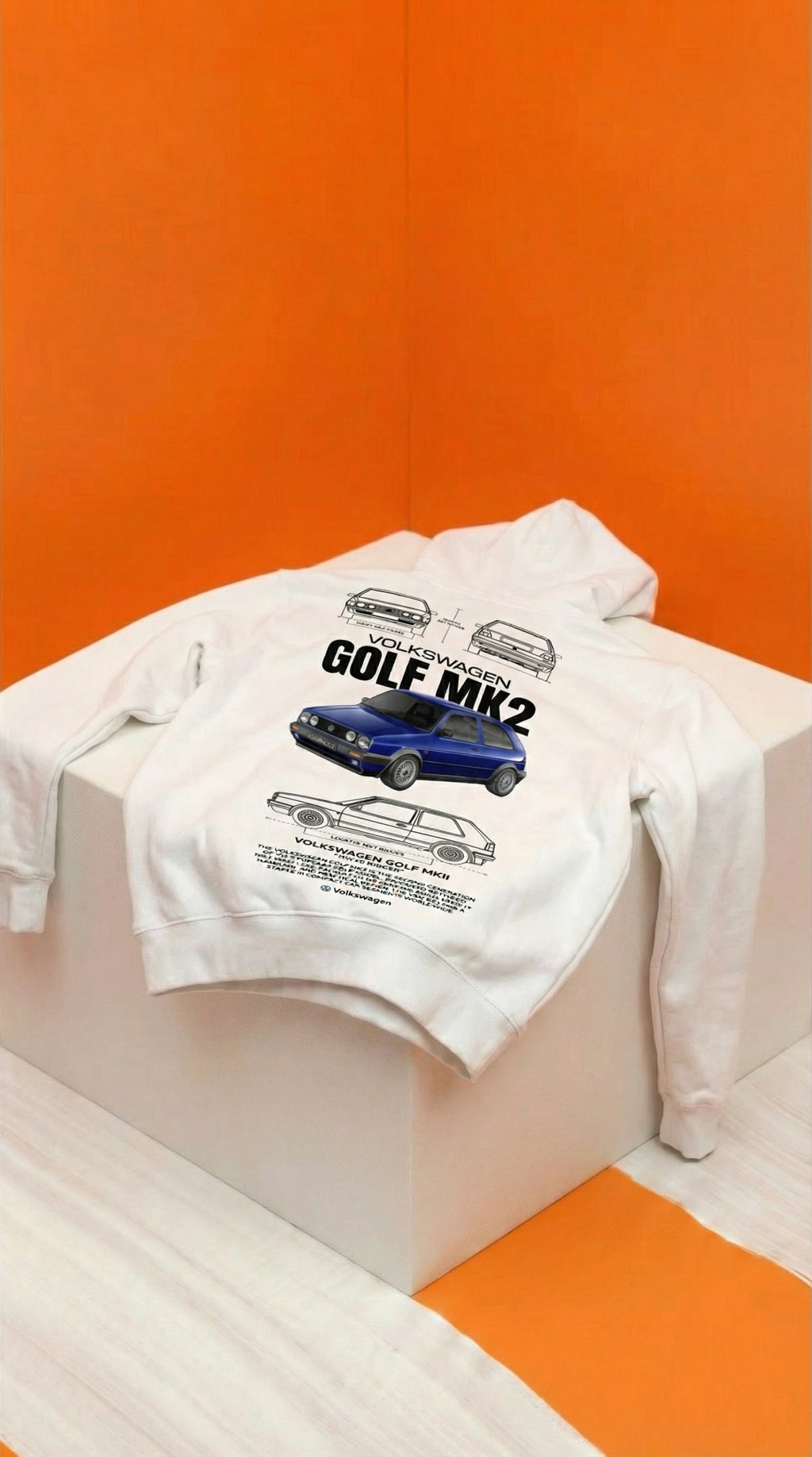 Volkswagen Golf MK2 Blueprint Hoodie