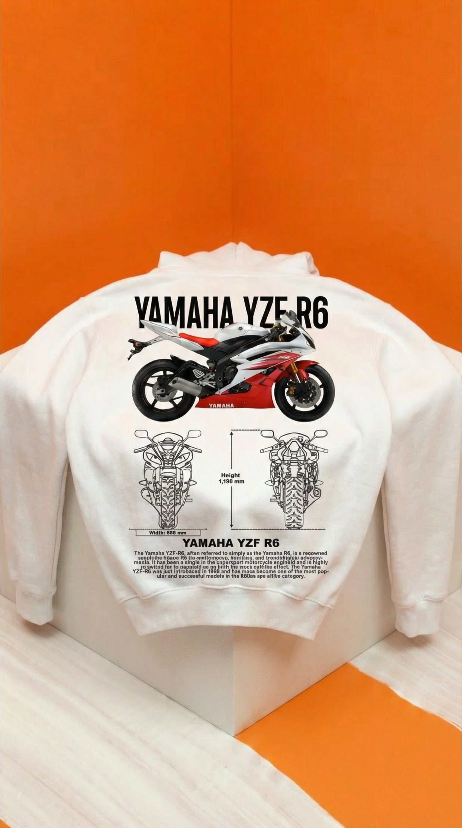 Yamaha YZF-R6 Blueprint Hoodie