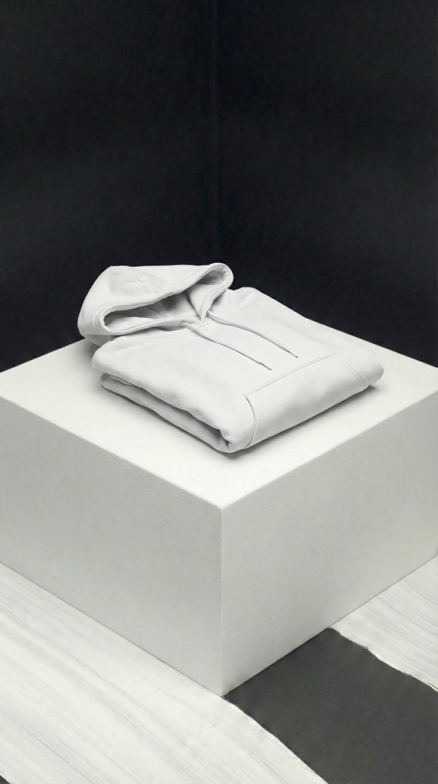 ACE Space basic hoodie minimal pullover in black and white
