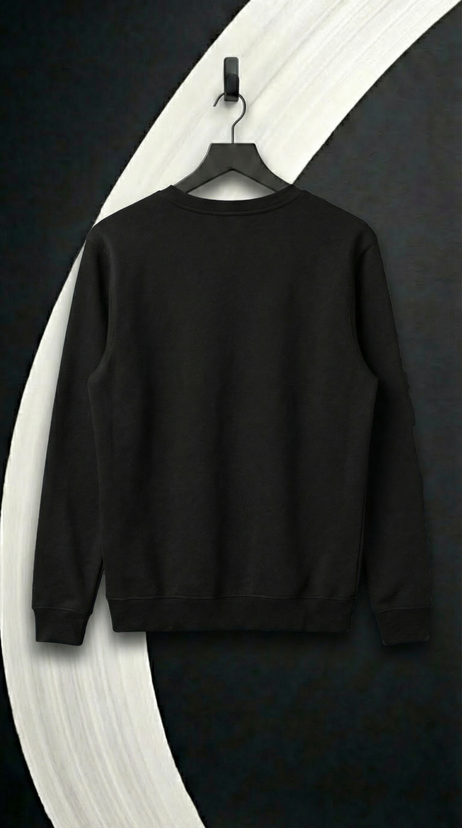 ACE Space basic crewneck sweatshirt minimal in black
