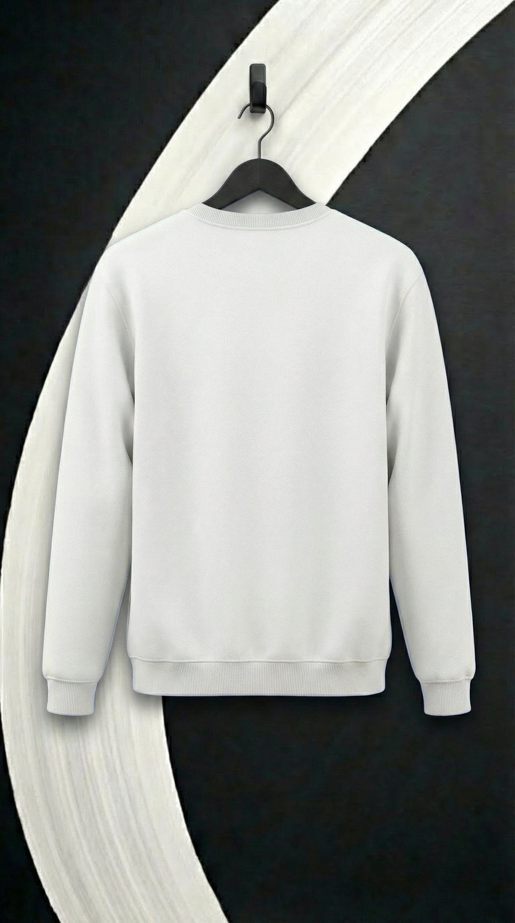 ACE Space basic crewneck sweatshirt minimal in white
