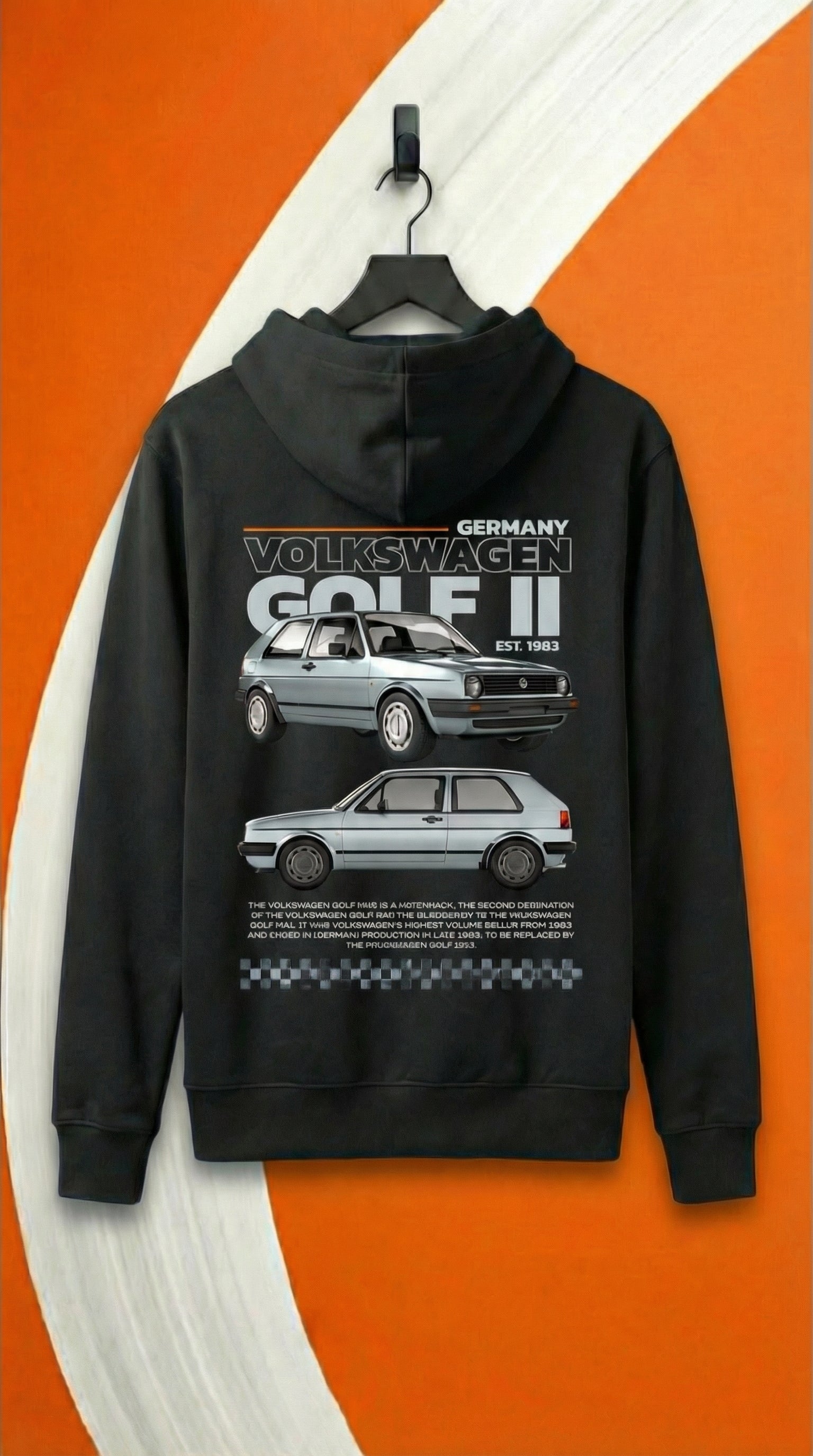 Sweat à capuche poster Volkswagen Golf II