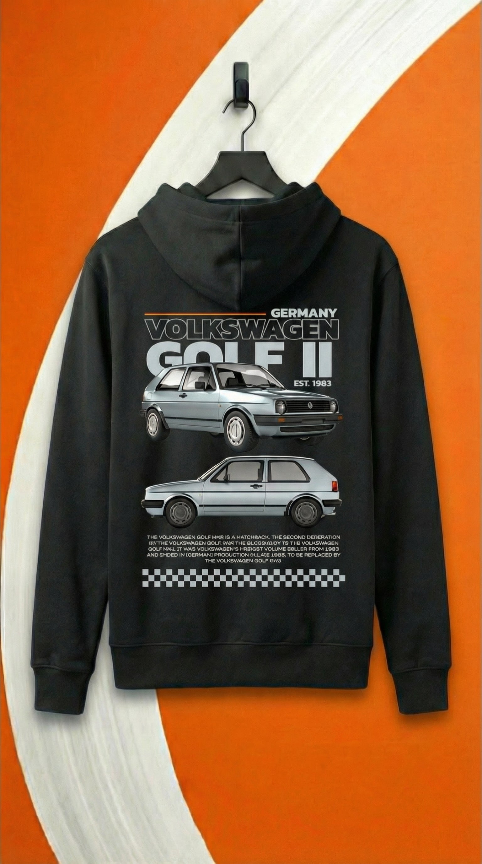 Volkswagen Golf II Poster Hoodie