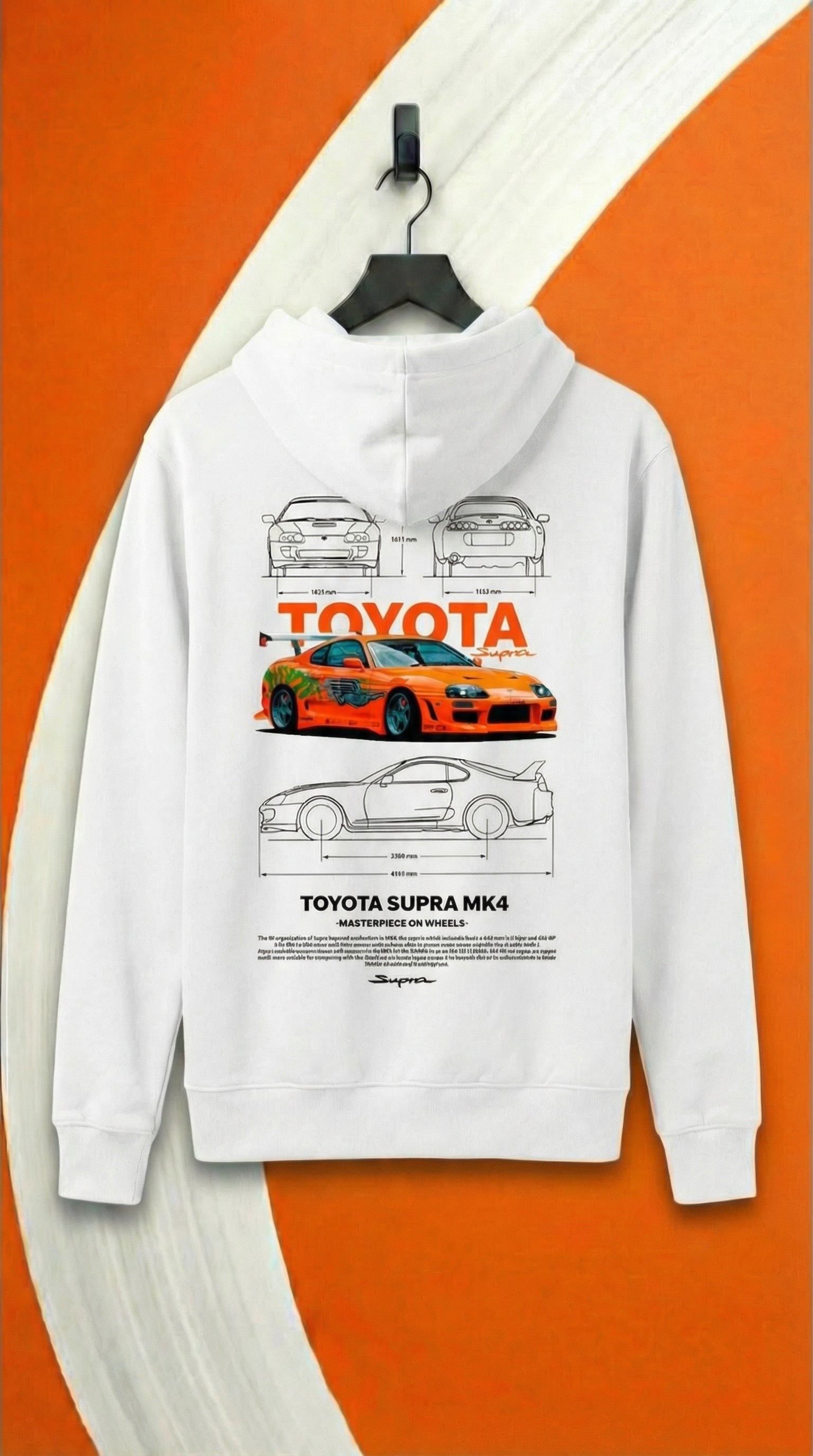 Toyota Supra MK4 Blueprint Hoodie