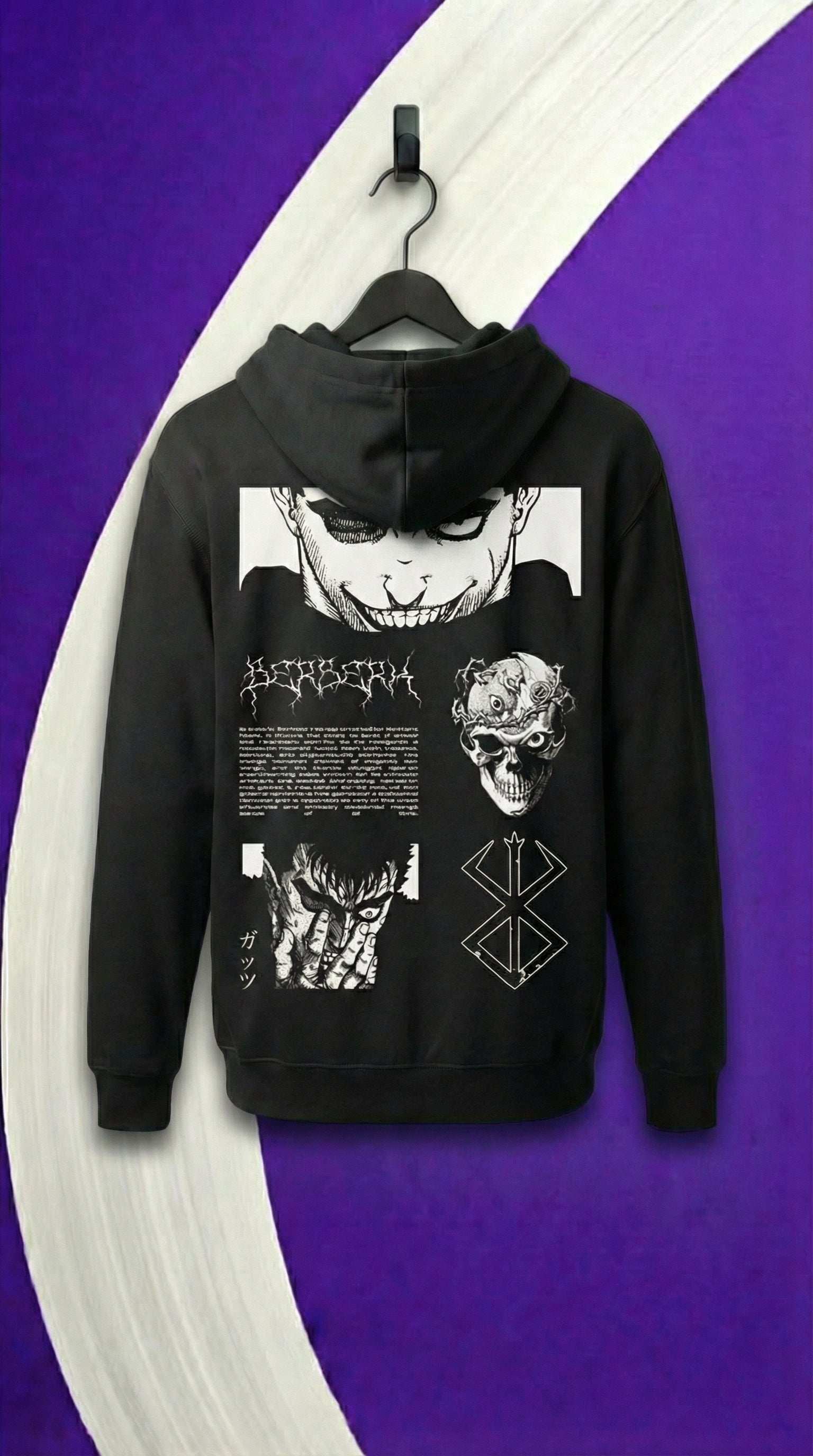 Berserk Manga Hoodie — Black