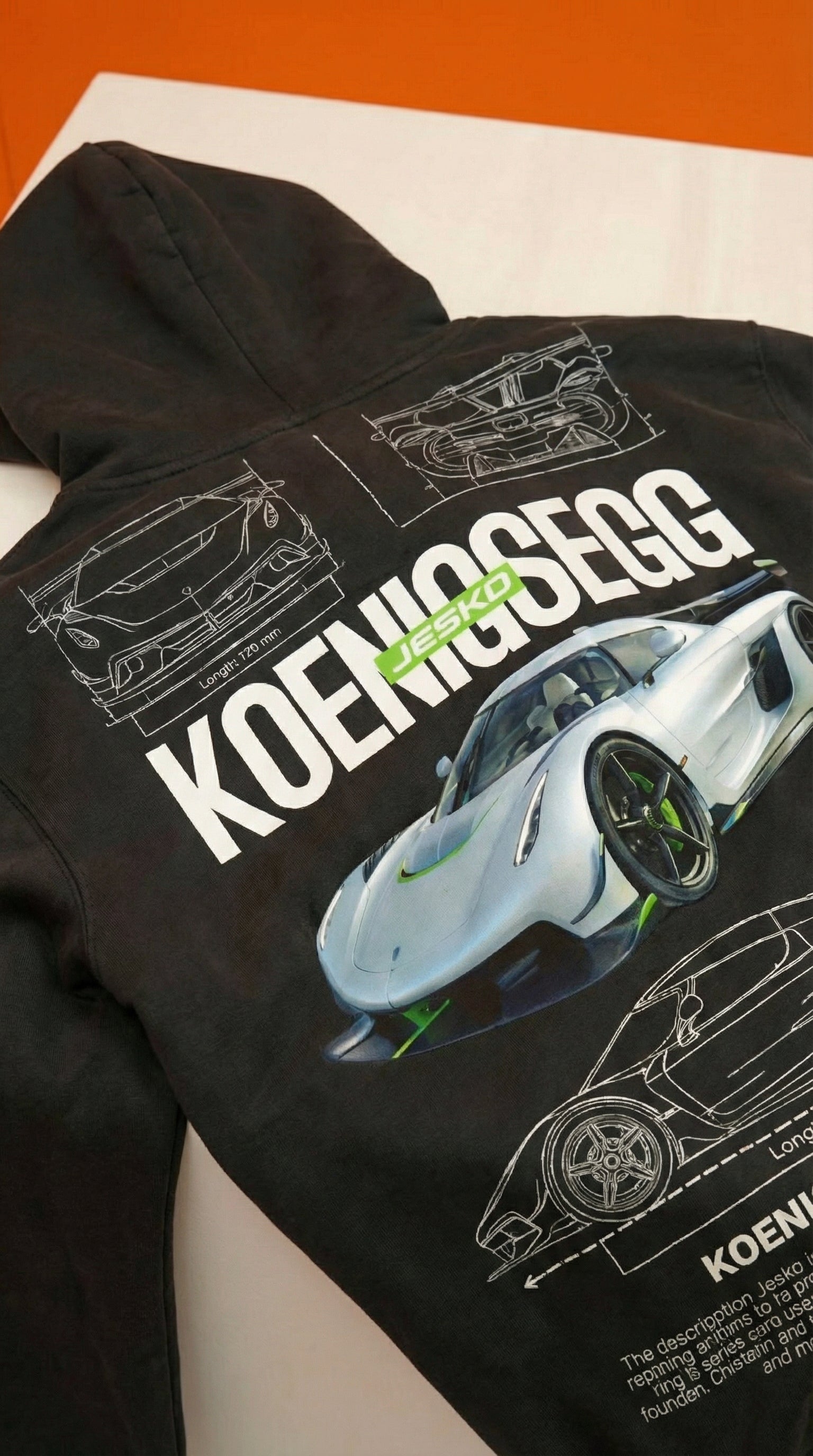 Koenigsegg Jesko Blueprint Hoodie