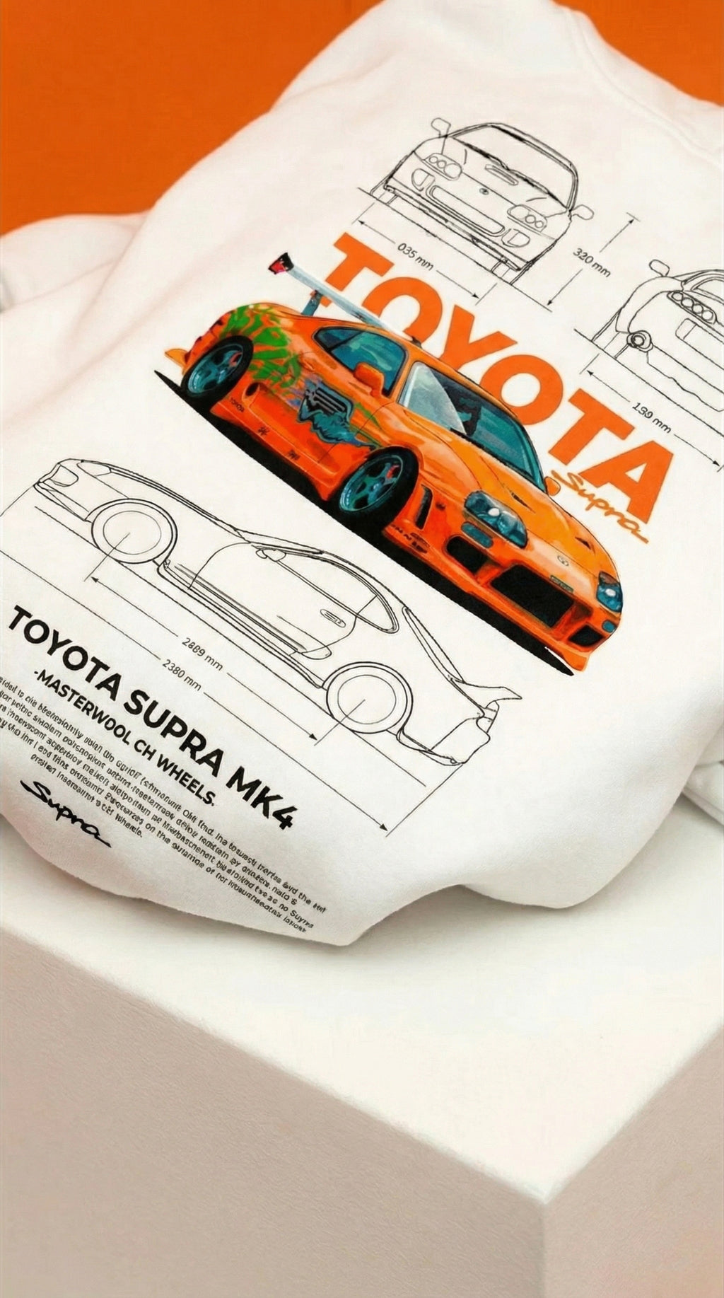 Toyota Supra MK4 Blueprint Hoodie