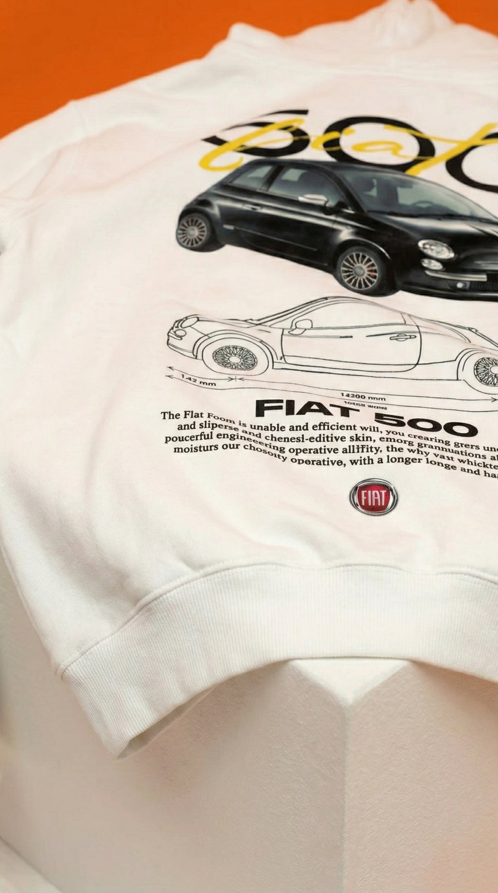 Sweat à capuche Fiat 500 Blueprint