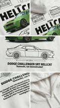 Dodge Challenger SRT Hellcat Blueprint Hoodie