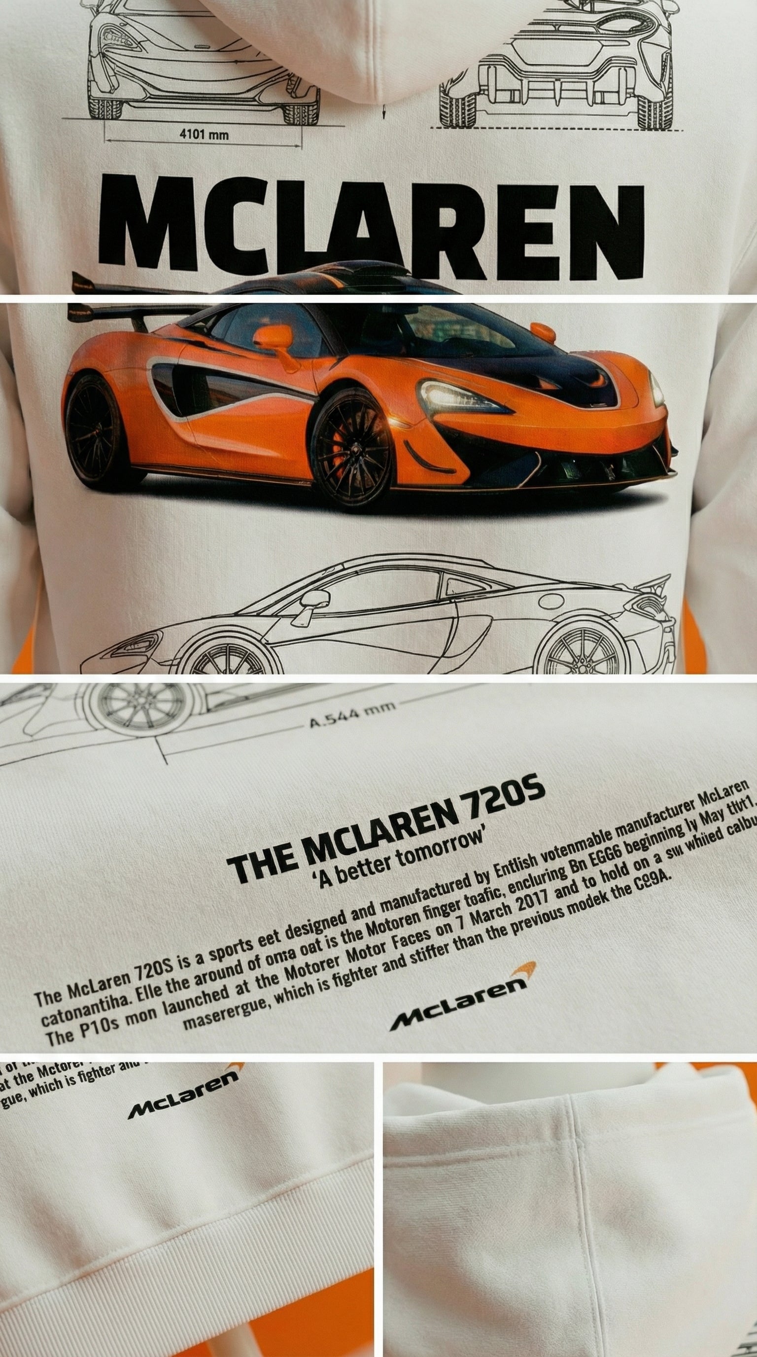 McLaren 720S Blueprint Hoodie