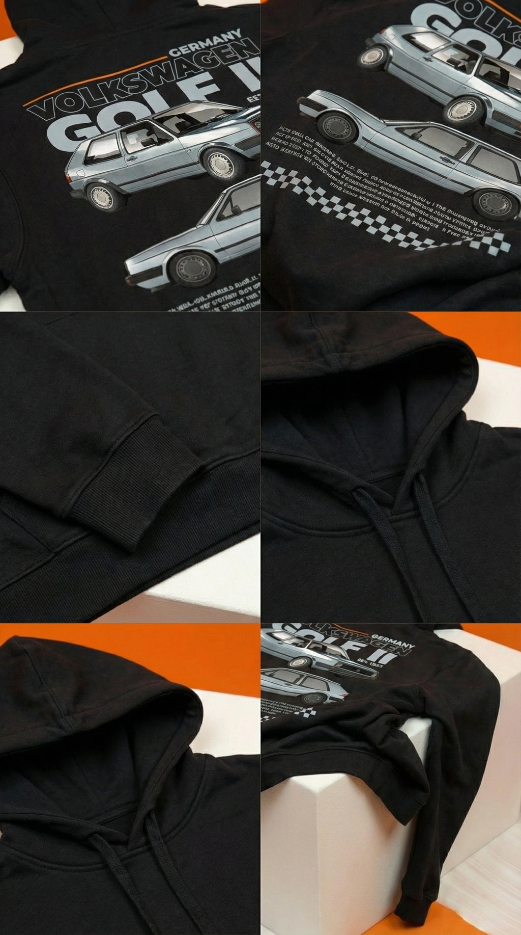 Sweat à capuche poster Volkswagen Golf II