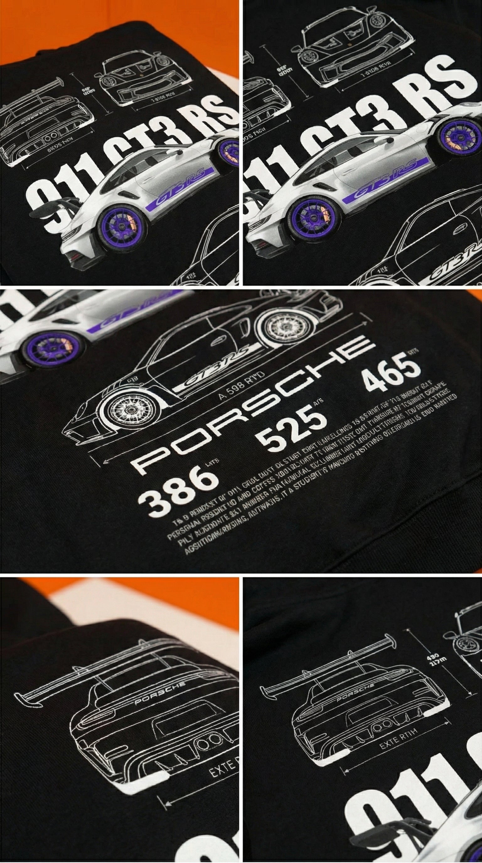 Porsche 911 GT3 RS Blueprint Hoodie