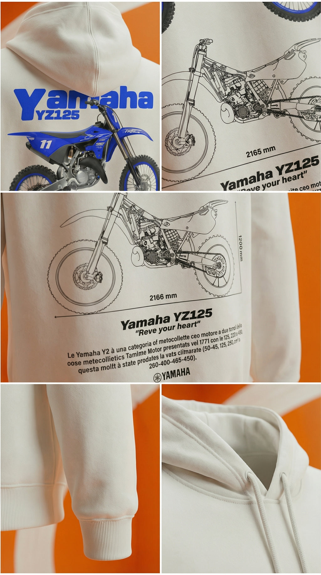 Yamaha YZ125 Blueprint Hoodie