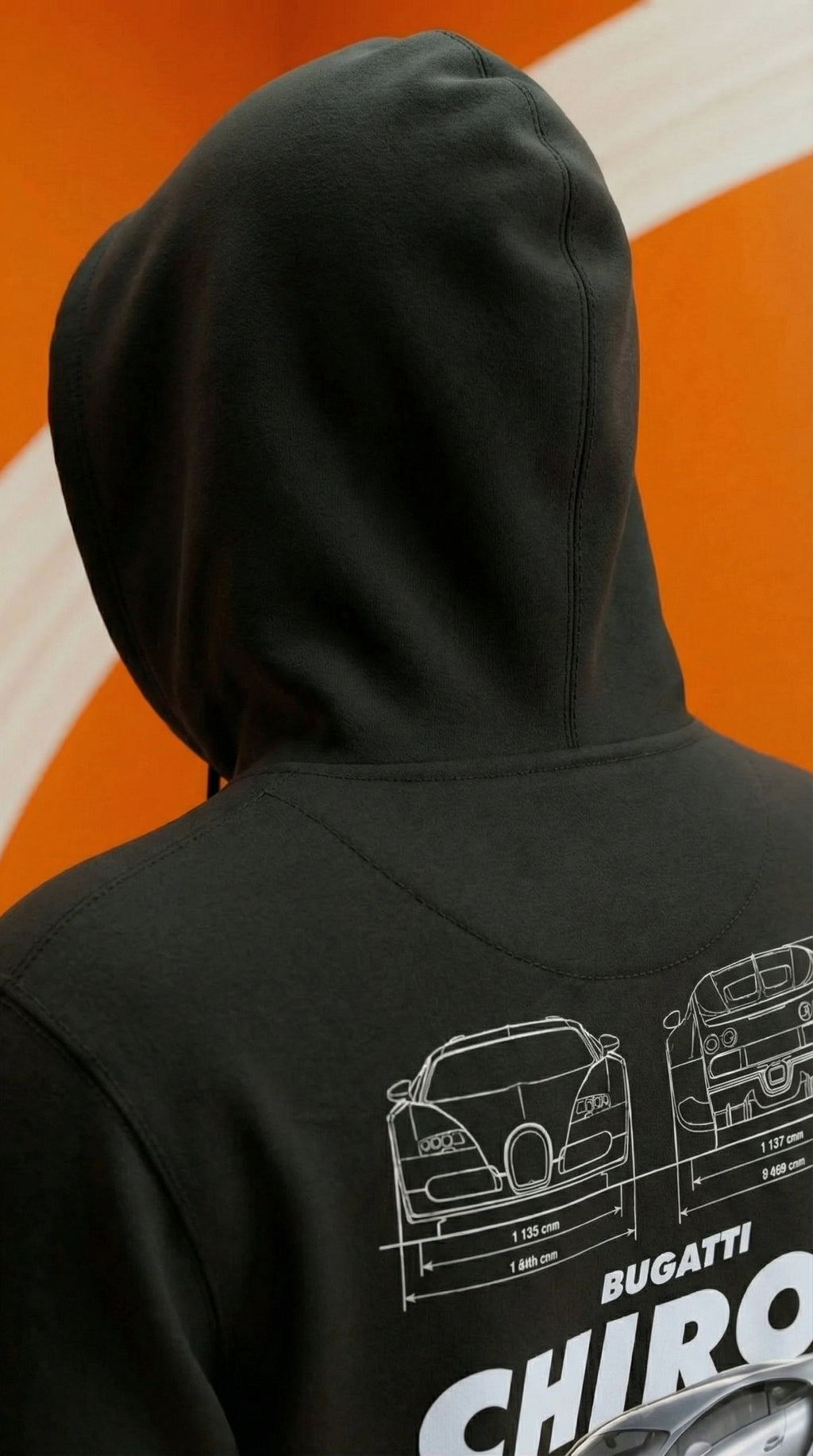 Bugatti Chiron Blueprint Hoodie