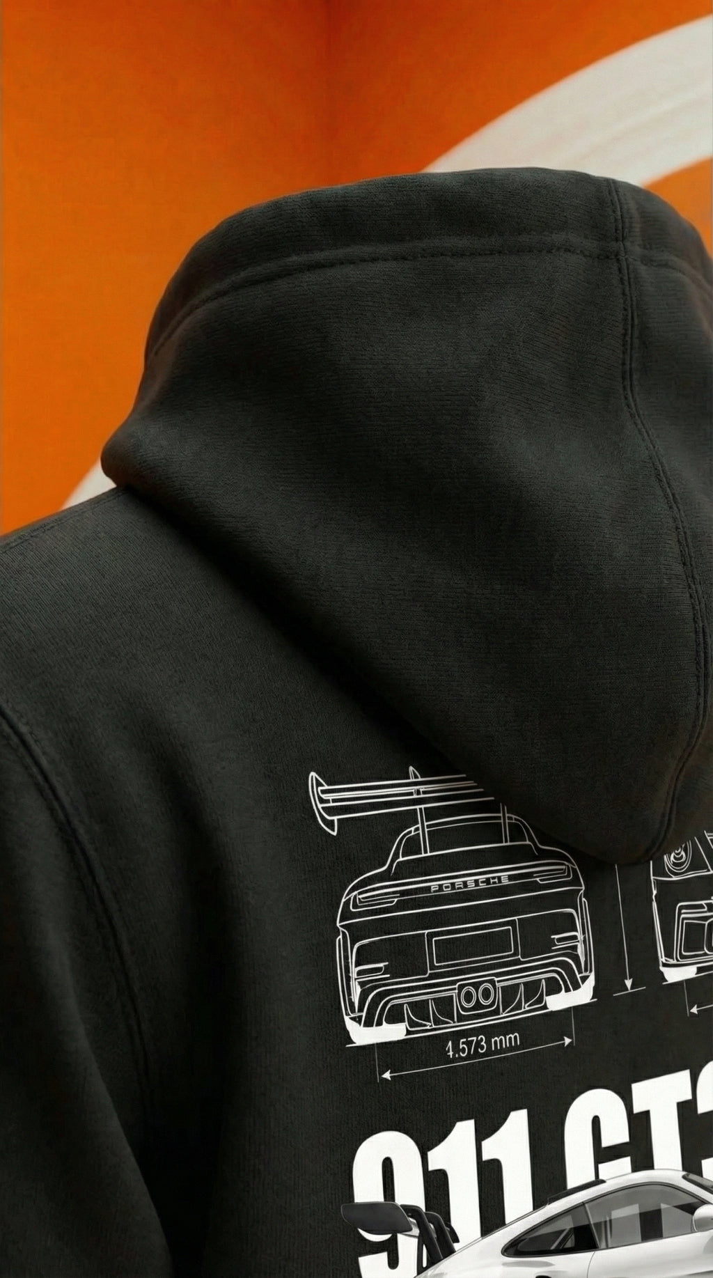 Sweat à capuche Porsche 911 GT3 RS Blueprint