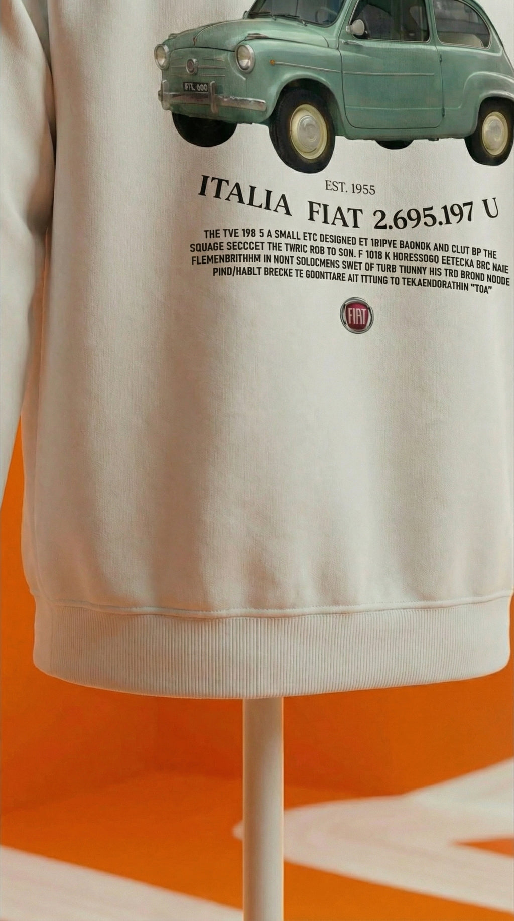 Fiat 600 Vintage Poster Hoodie