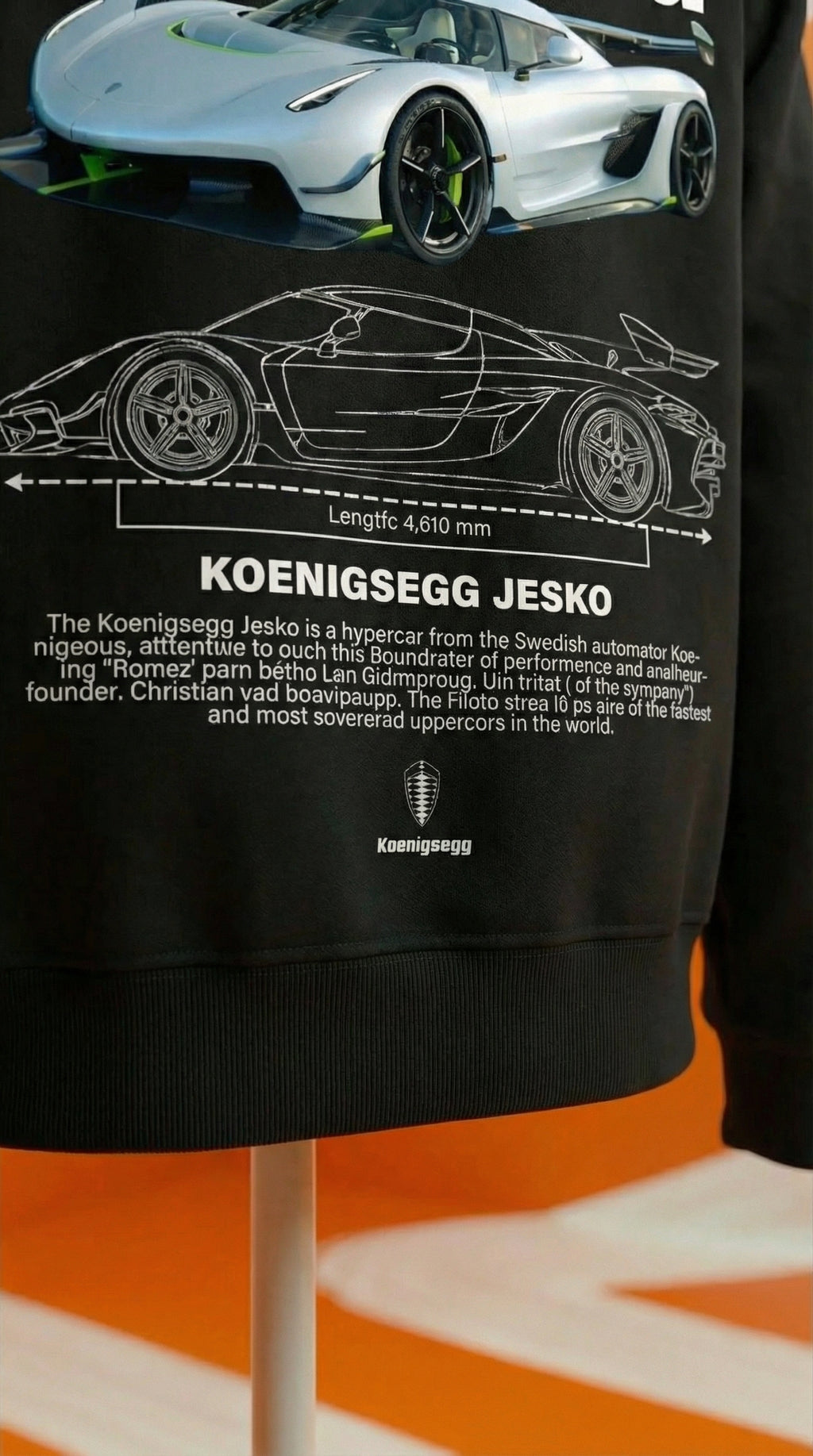 Koenigsegg Jesko Blueprint Hoodie