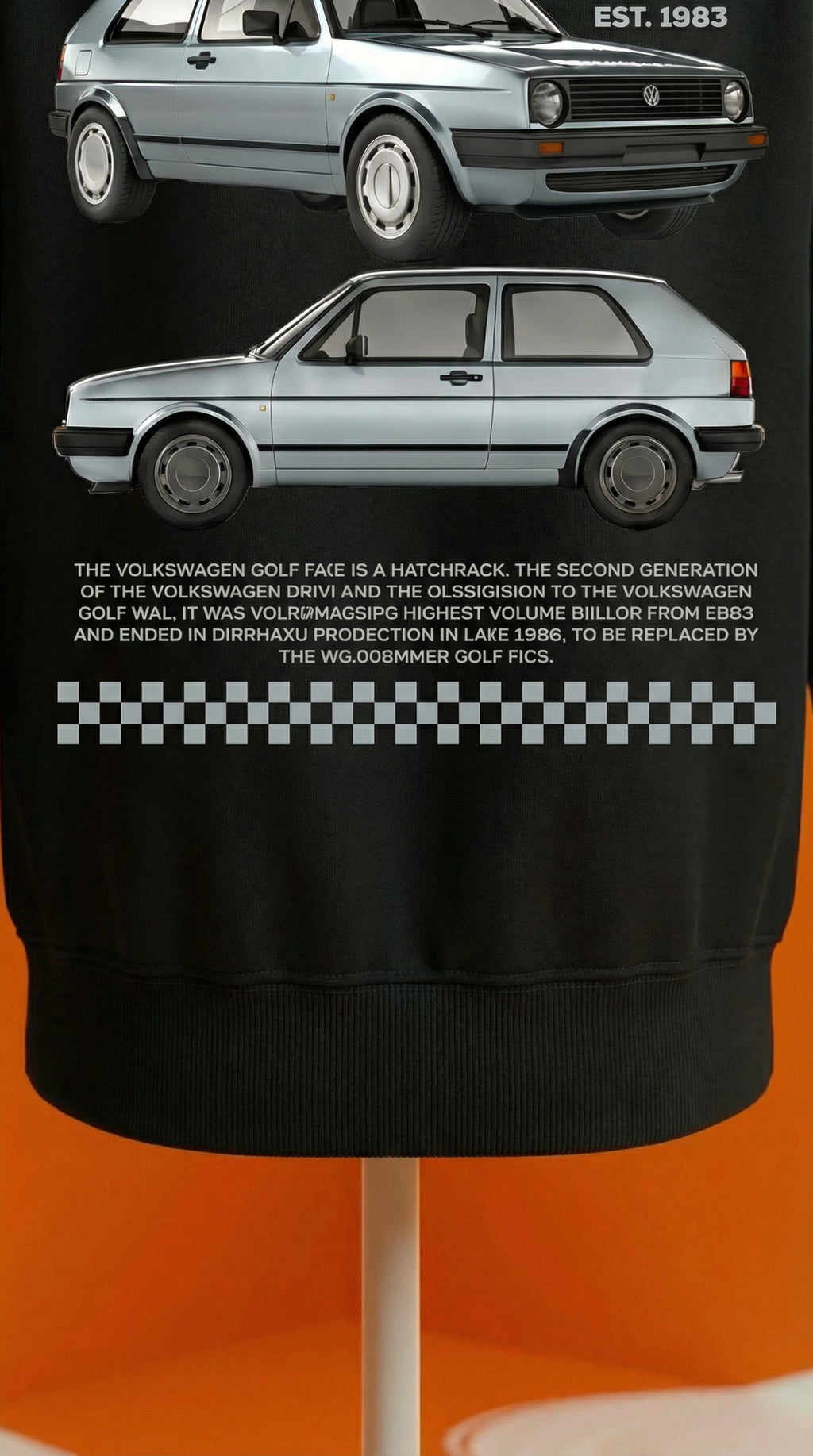 Sweat à capuche poster Volkswagen Golf II