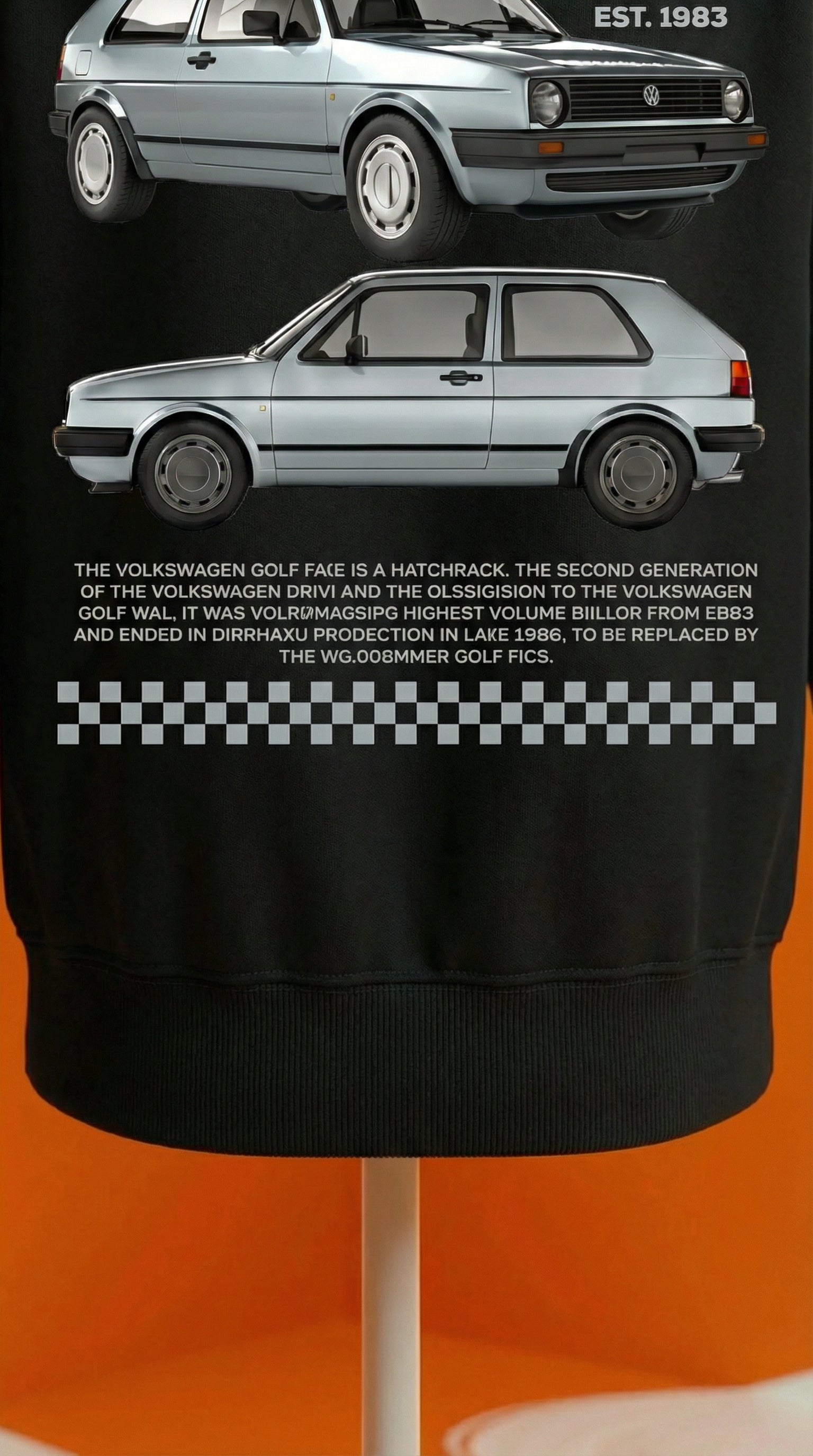 Sweat à capuche poster Volkswagen Golf II