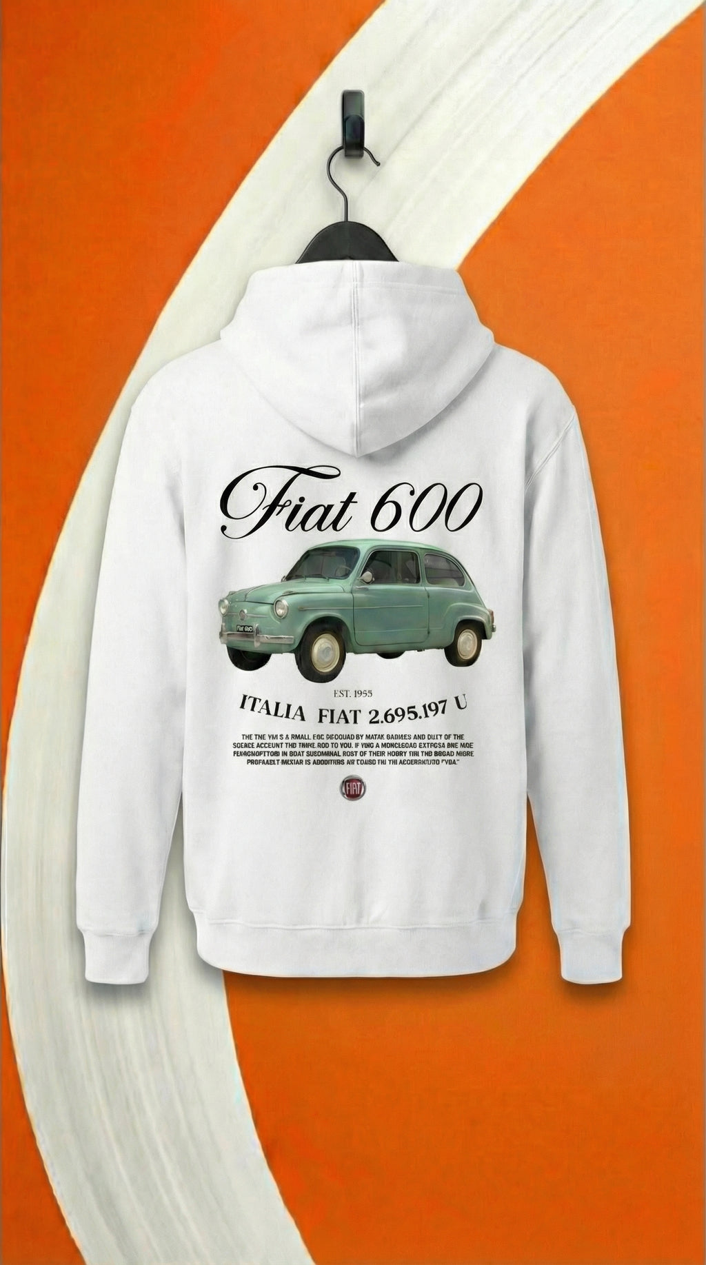Fiat 600 Vintage Poster Hoodie