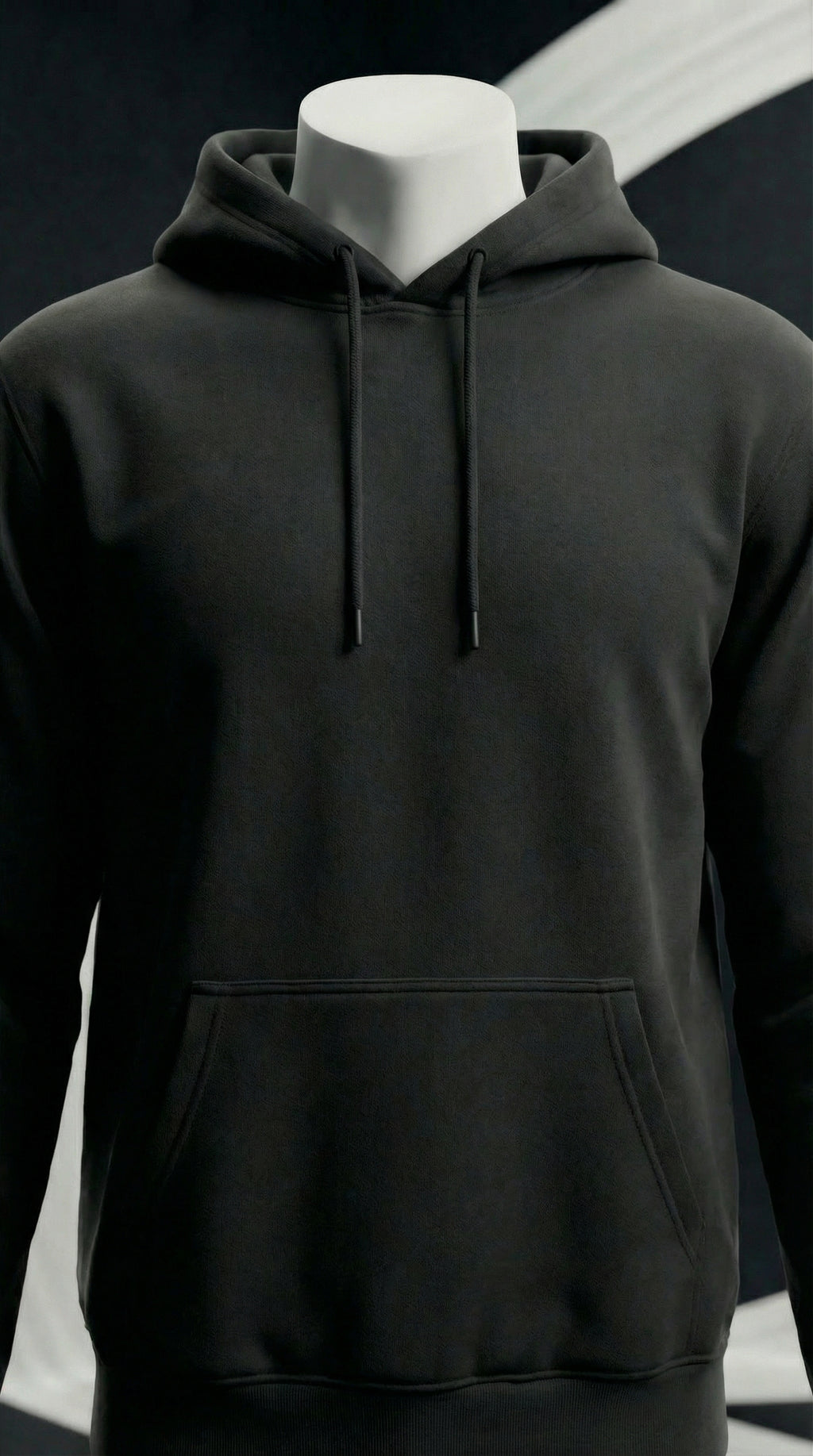 ACE Space basic hoodie minimal pullover in black and white
