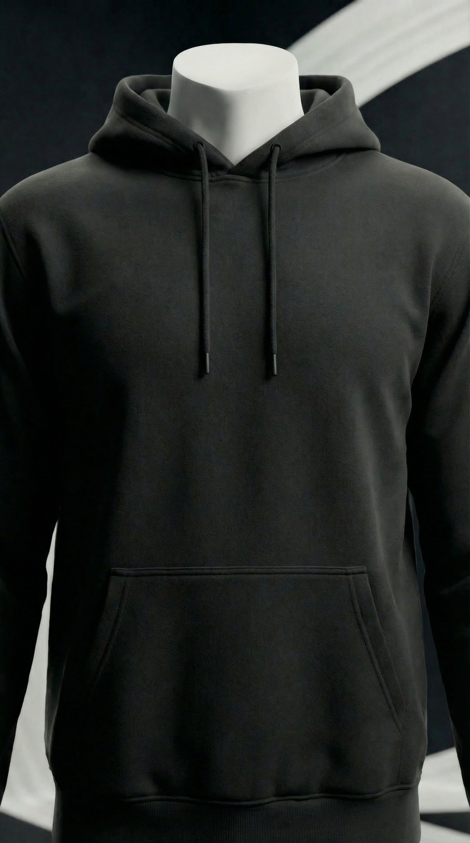 ACE Space basic hoodie minimal pullover in black and white
