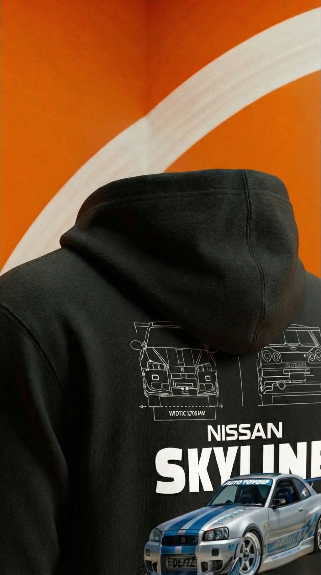 Nissan Skyline GT-R R34 Blueprint Hoodie