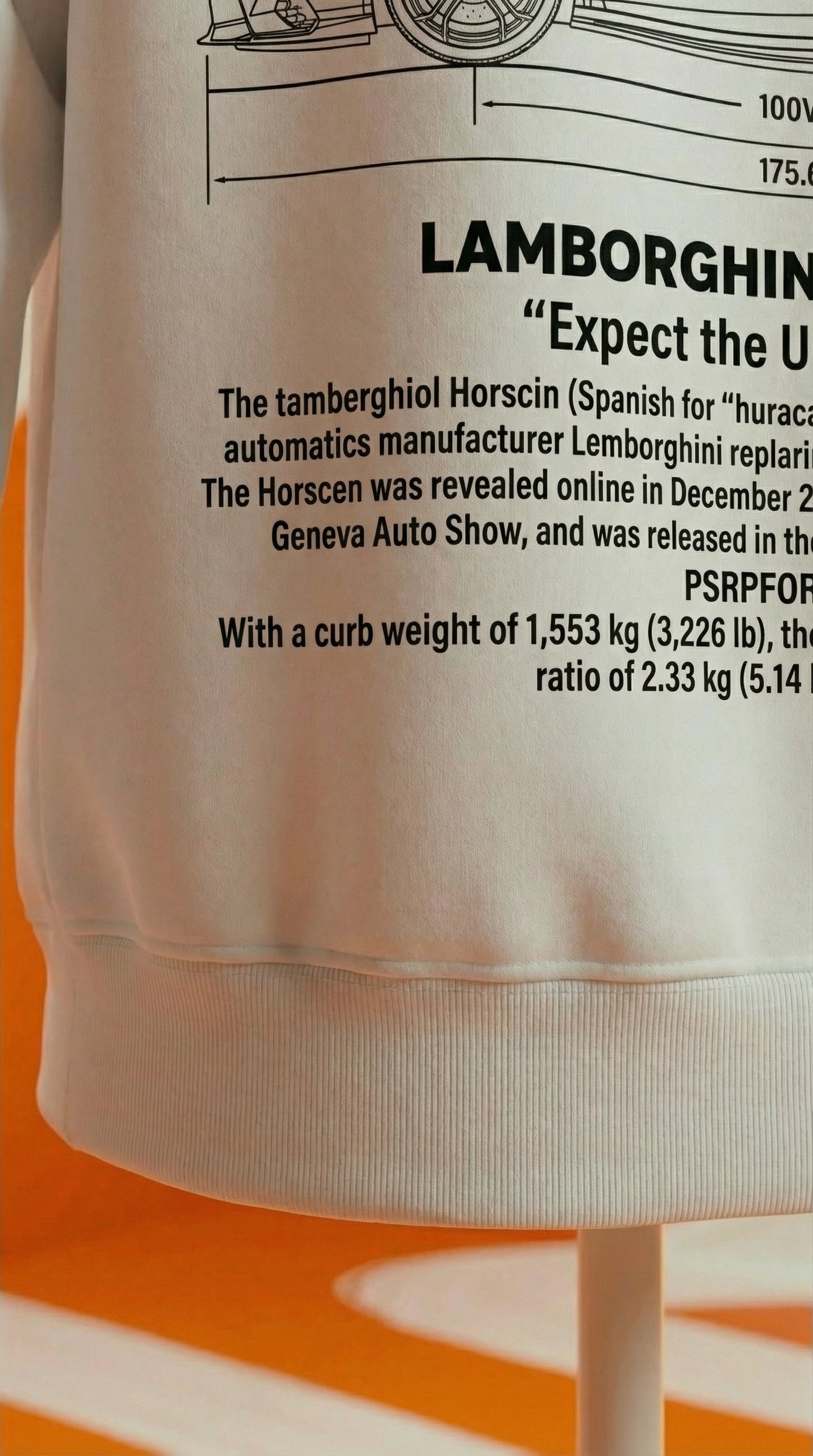 Lamborghini Huracán Blueprint Hoodie