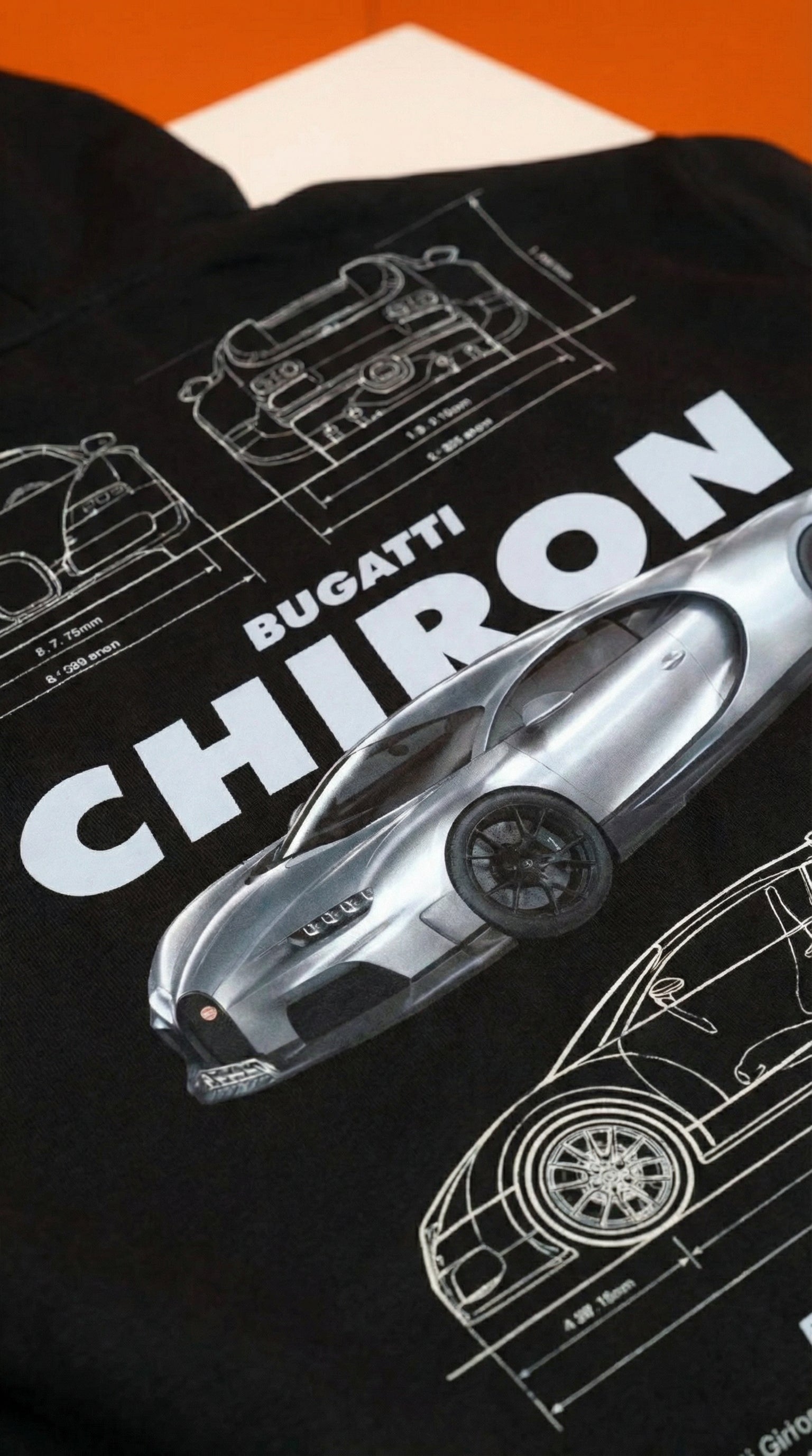 Bugatti Chiron Blueprint Hoodie