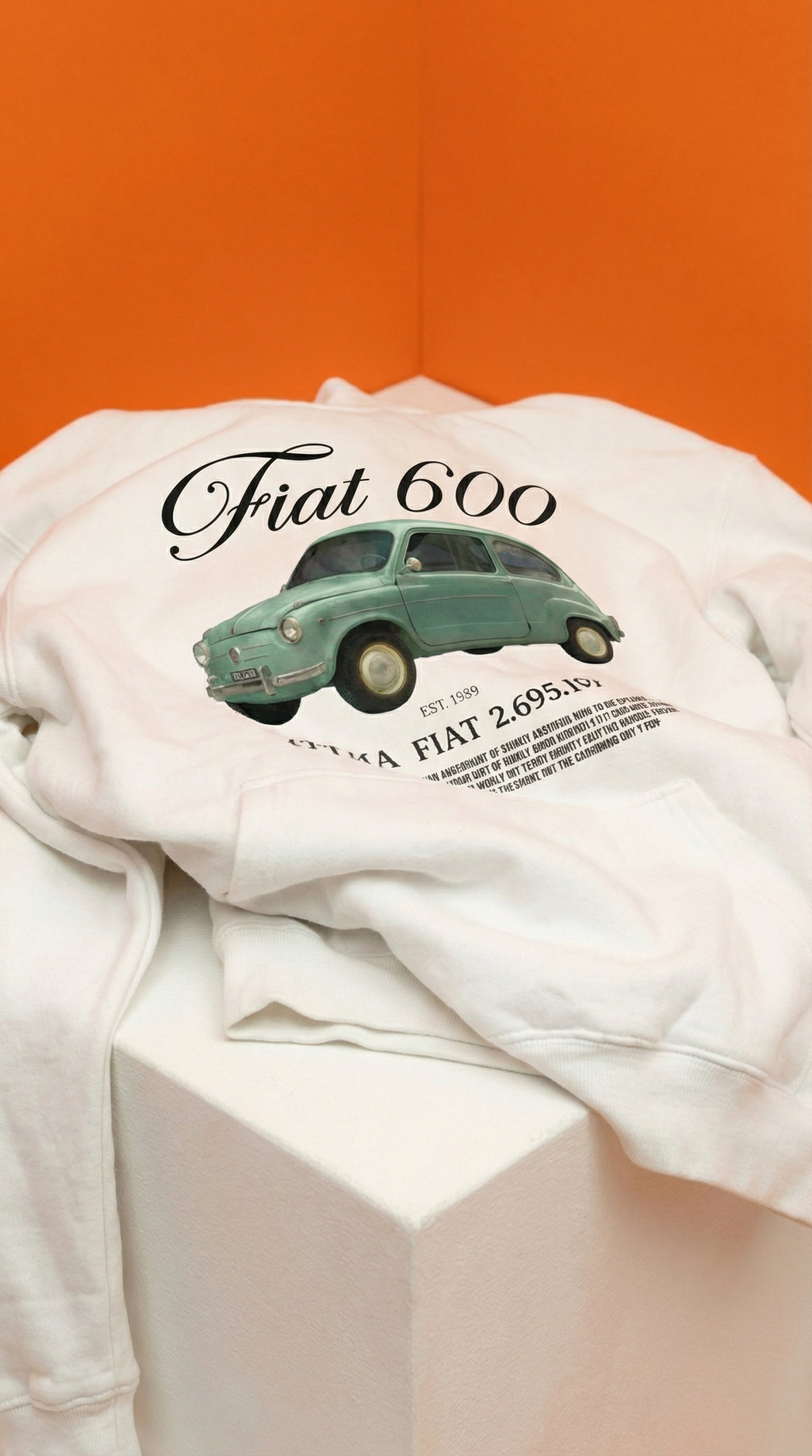 Fiat 600 Vintage Poster Hoodie