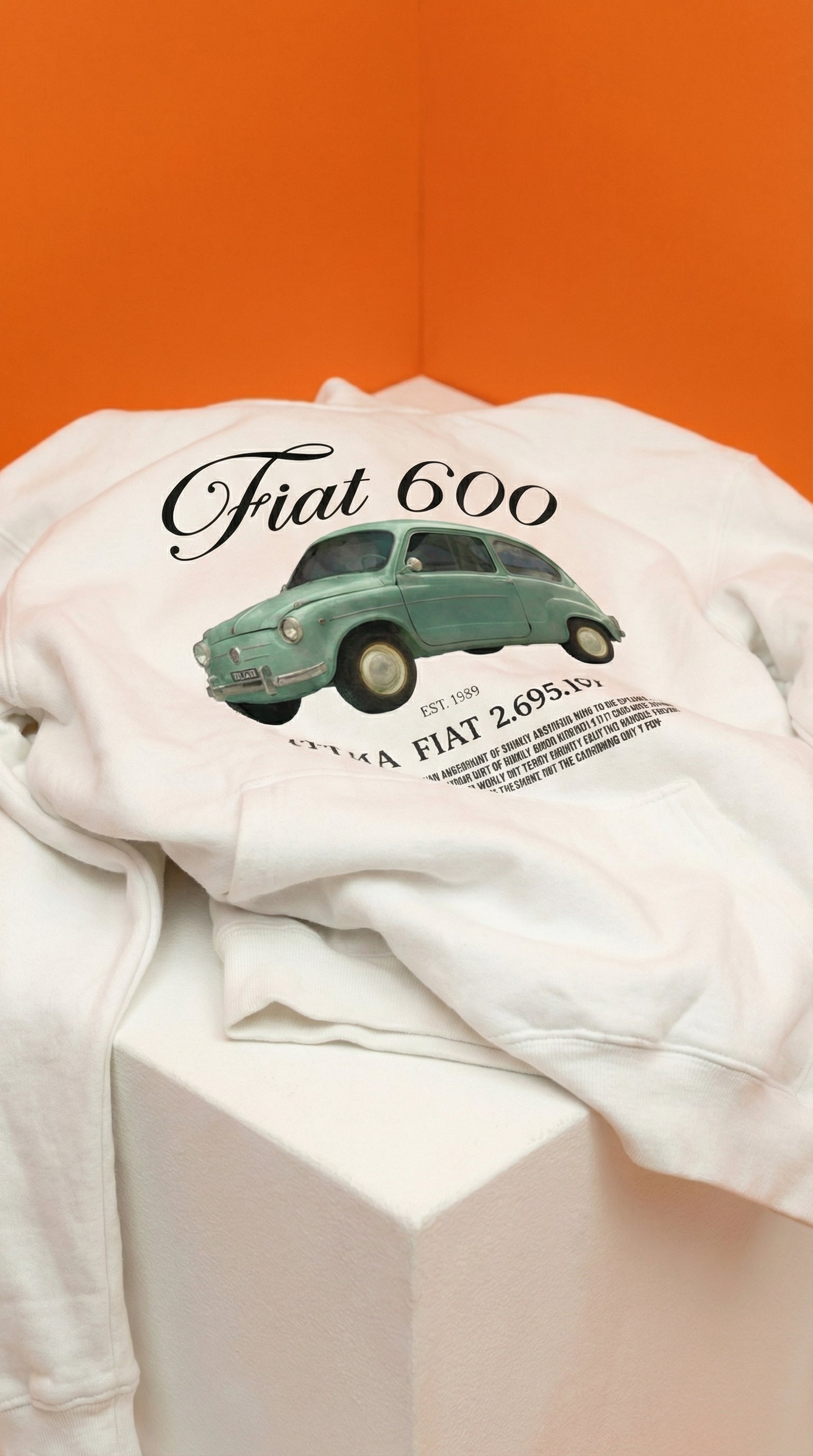 Fiat 600 Vintage Poster Hoodie